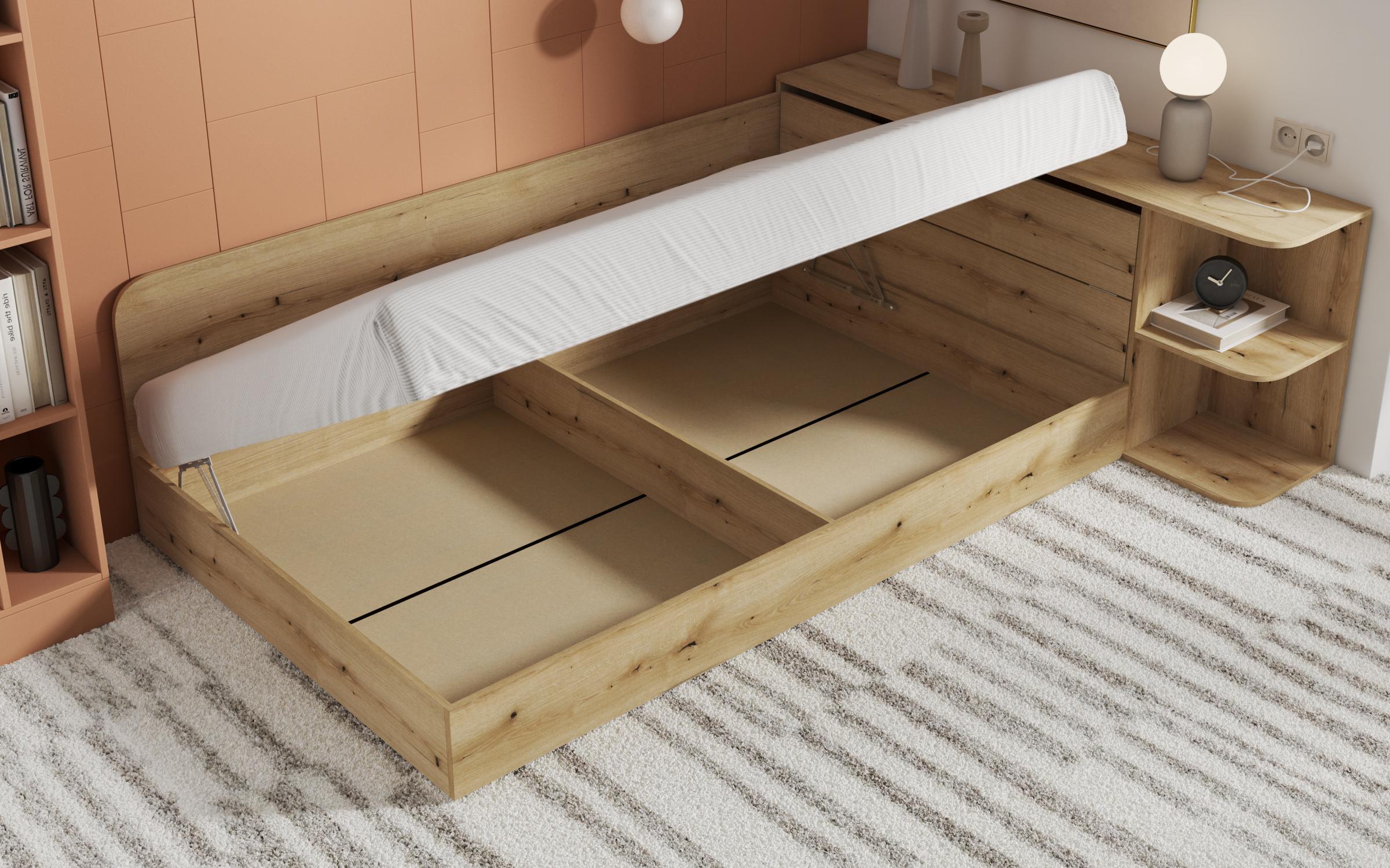 Pat cu lada 120/190 Fensi | Vellea Home