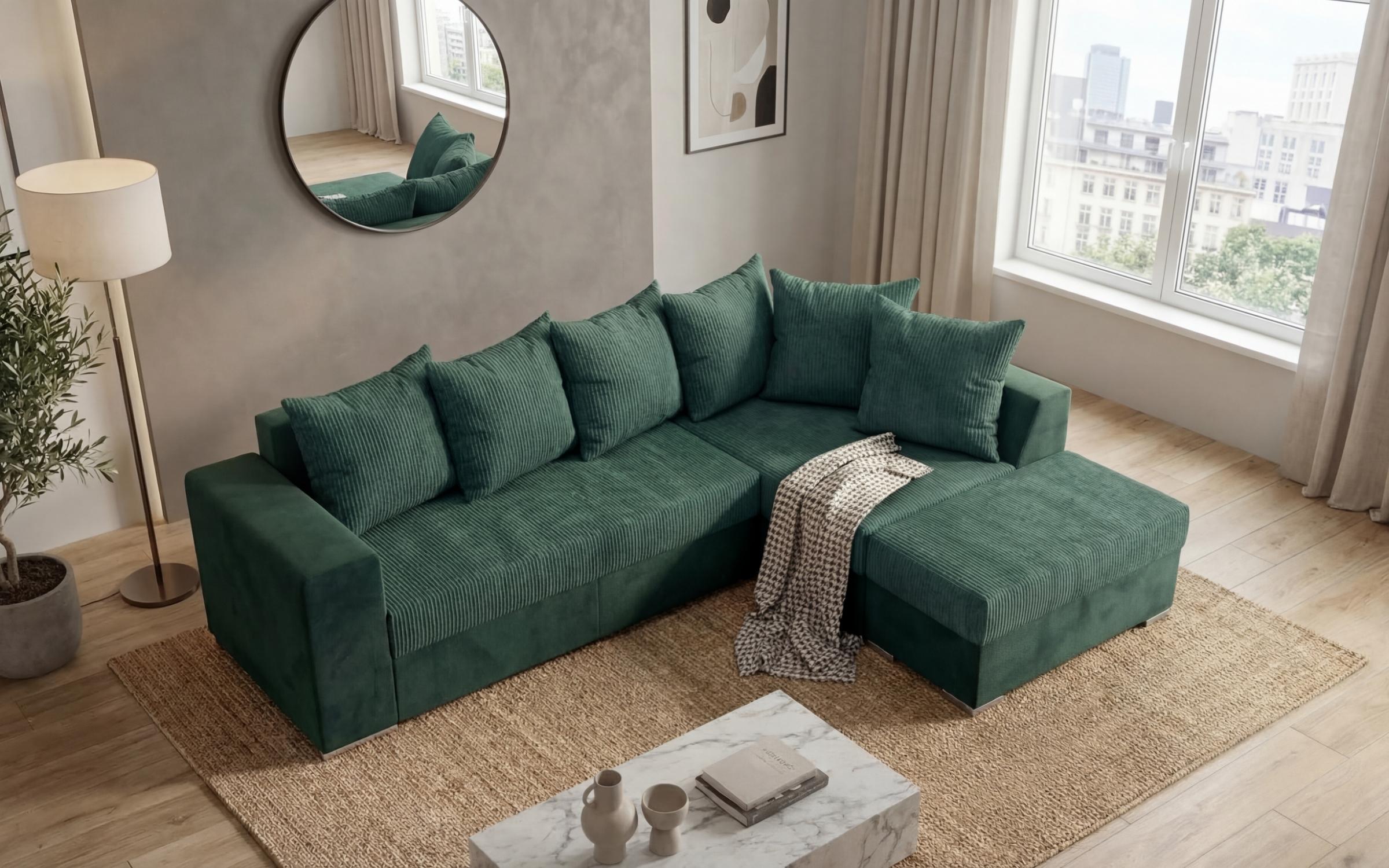 Coltar extensibil + taburet Londo, verde  4