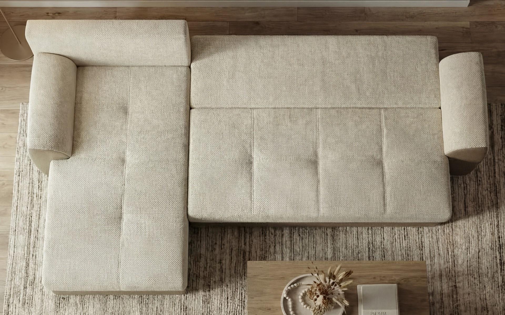 Coltar extensibil Lumis, bej + gri-bej  6