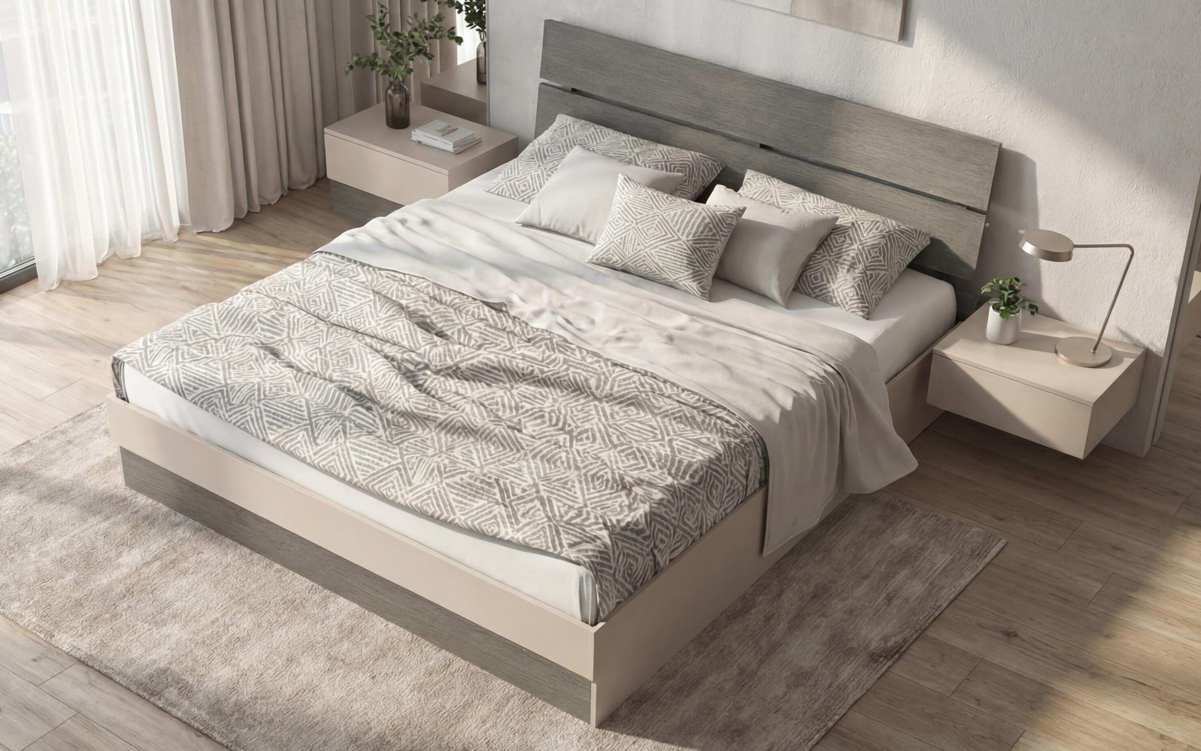 Pat dublu 160/200 Medeea, casmir + stejar antracit  4