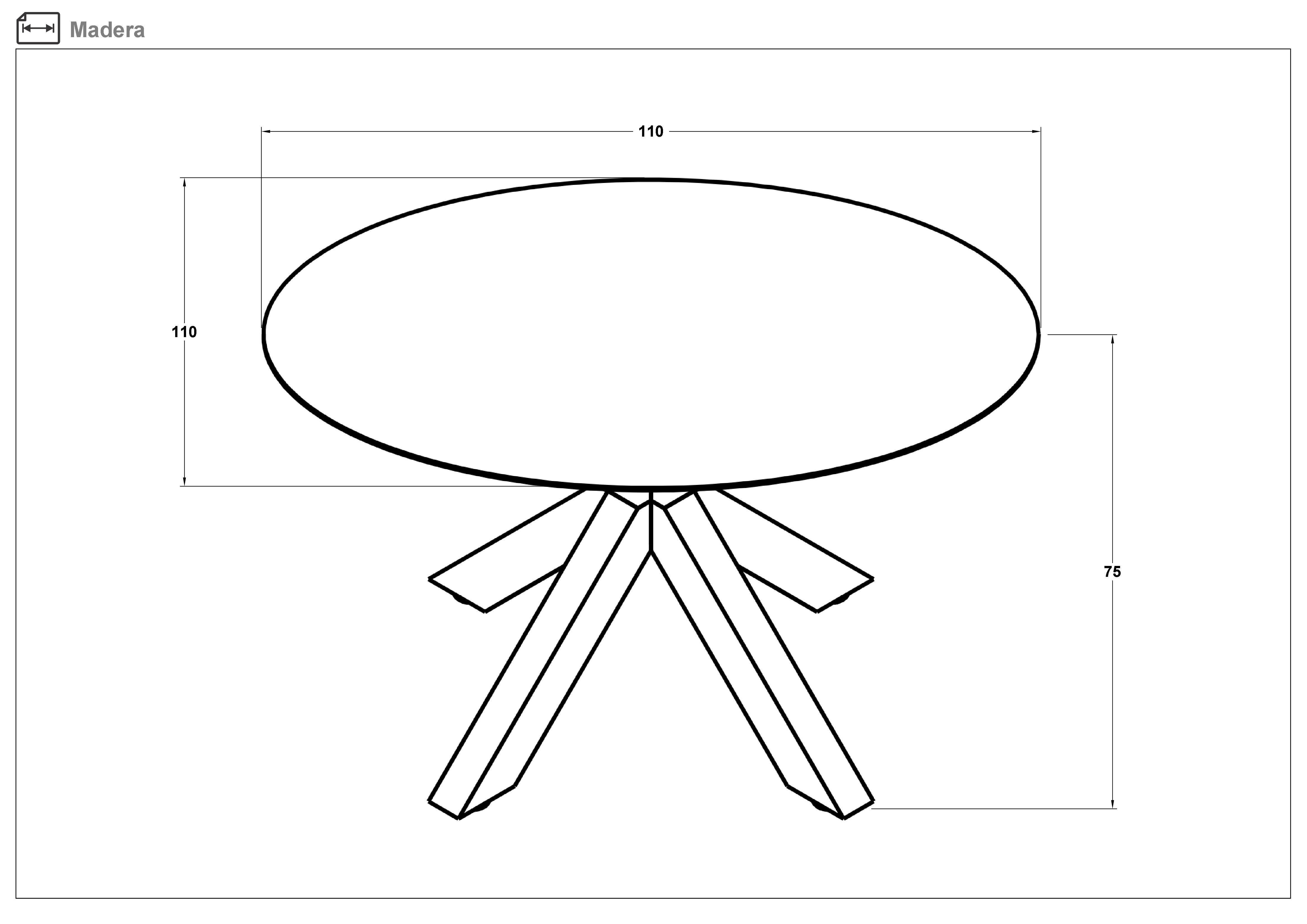 Masa dining Madera, alb + fag  2