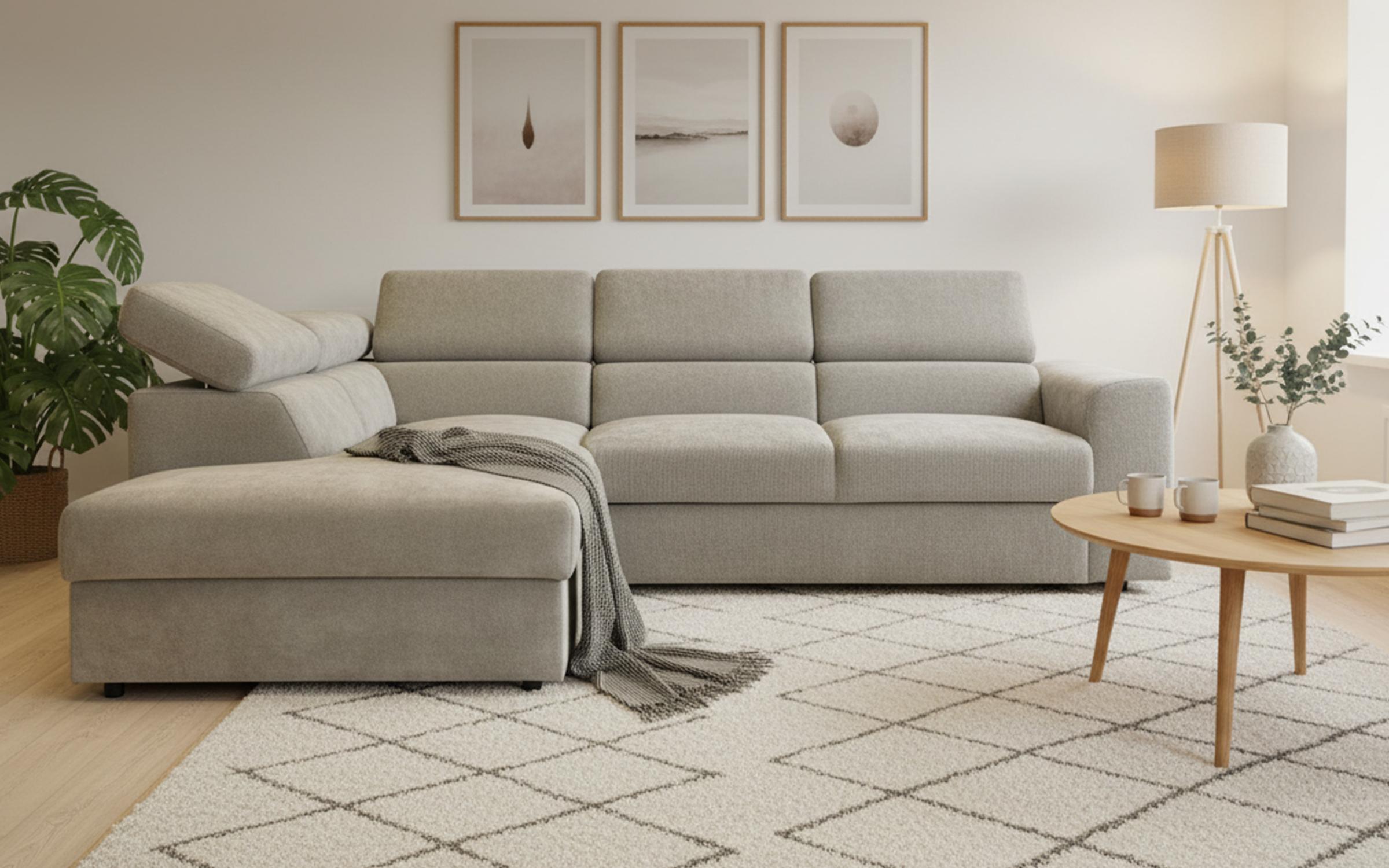 Coltar extensibil Belisa, gri deschis  5