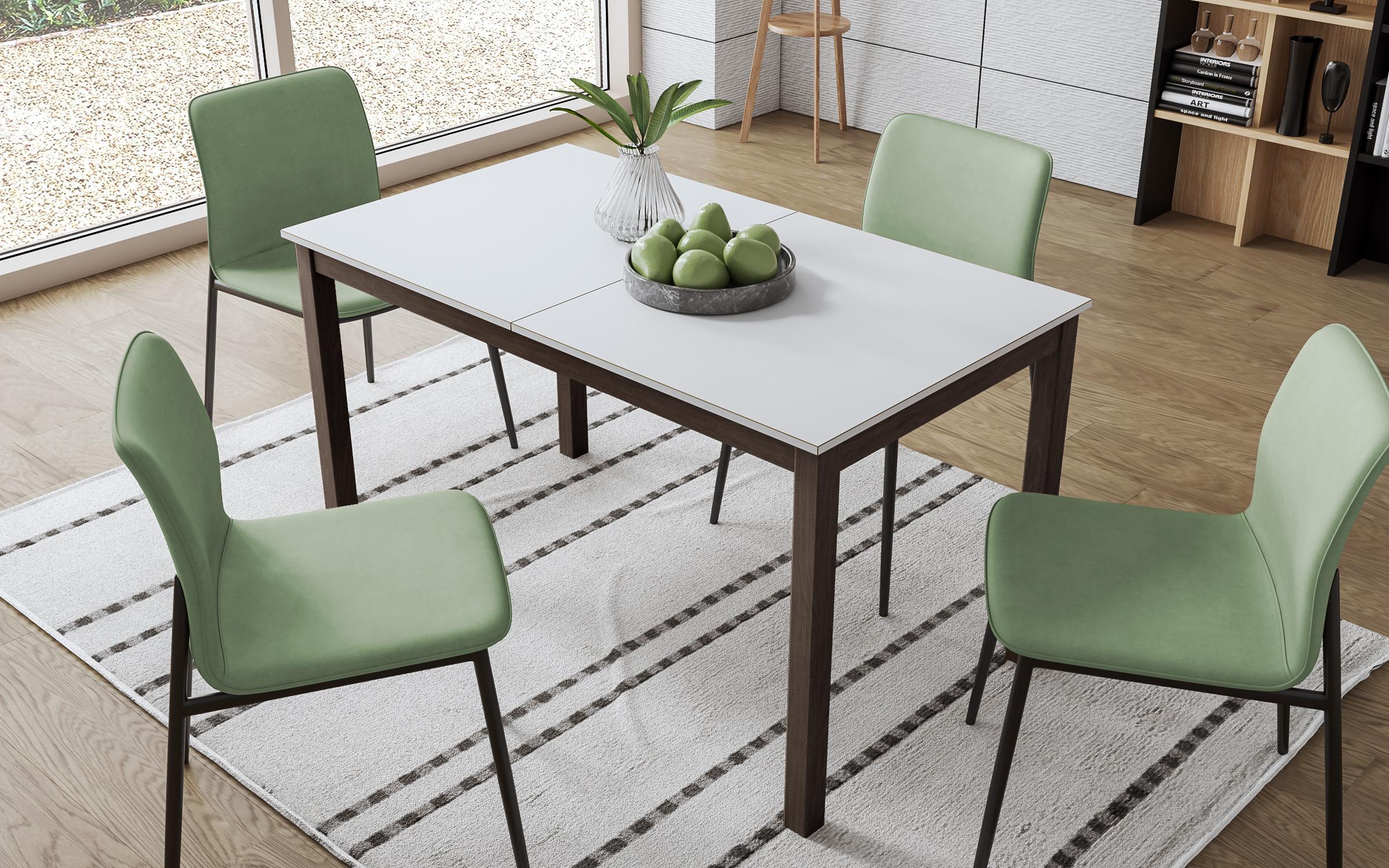 Masa dining /extensibila/ Atika, alb + nuc  3