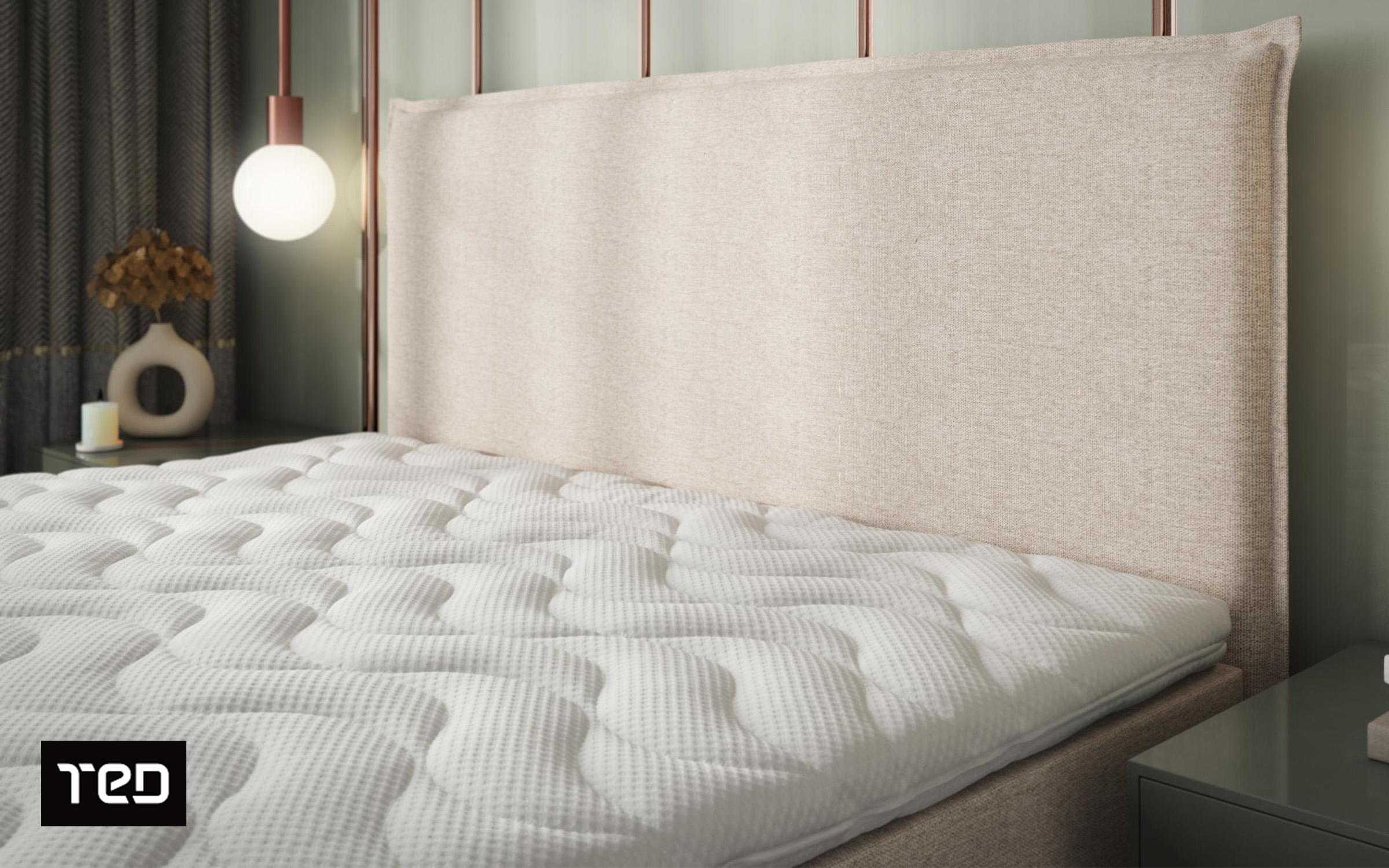 Pat dublu Boxspring 160/200 Modera, bej  3