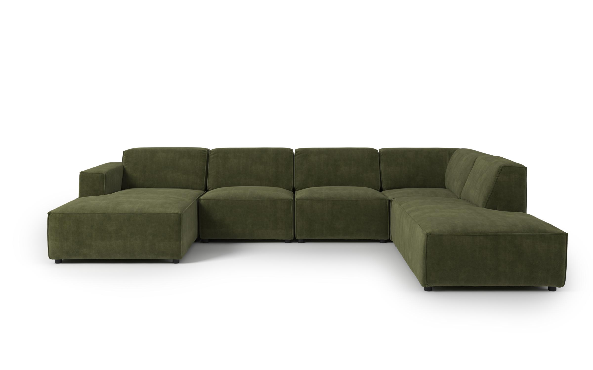 Canapea din coltar modular Verso, verde inchis  4