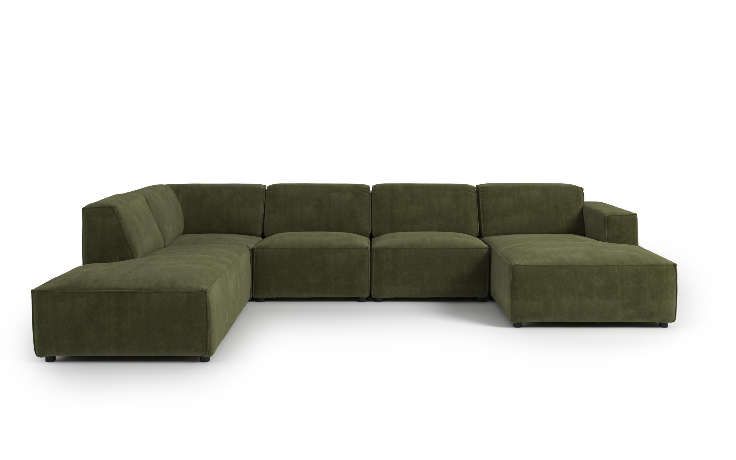 Canapea din coltar modular Verso, verde inchis  4