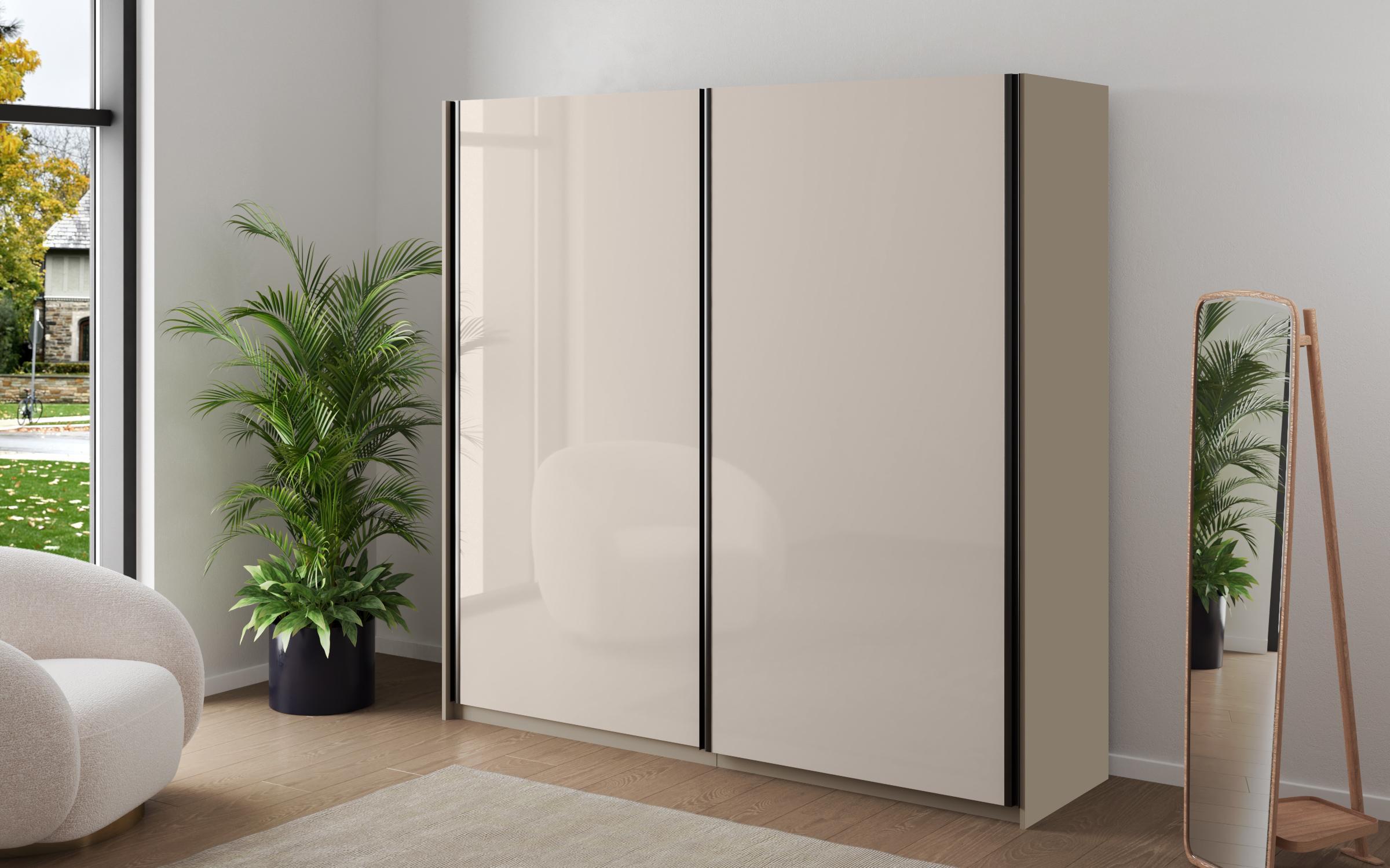 Dulap modular cu usi glisante 200 сm Soho Slide 200, bej metalic  1