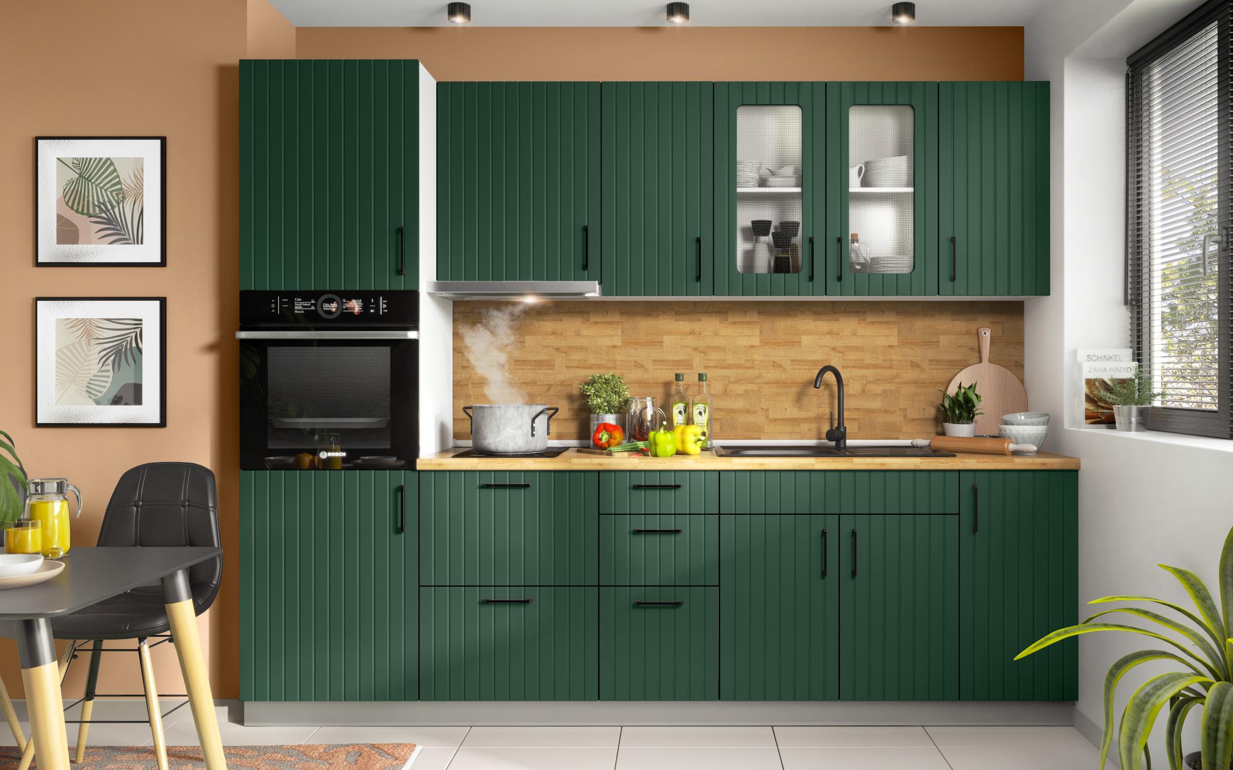 Dulap de bucatarie Ava 02, verde  3