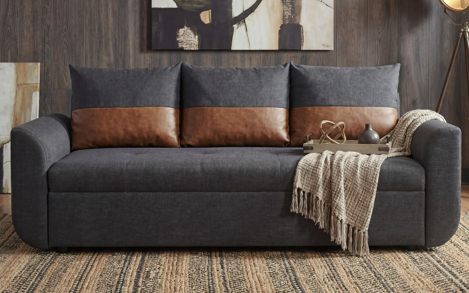 Set living Modus, gri inchis + maro + stejar evoc + antracit mat + stejar evoc + Magma  3
