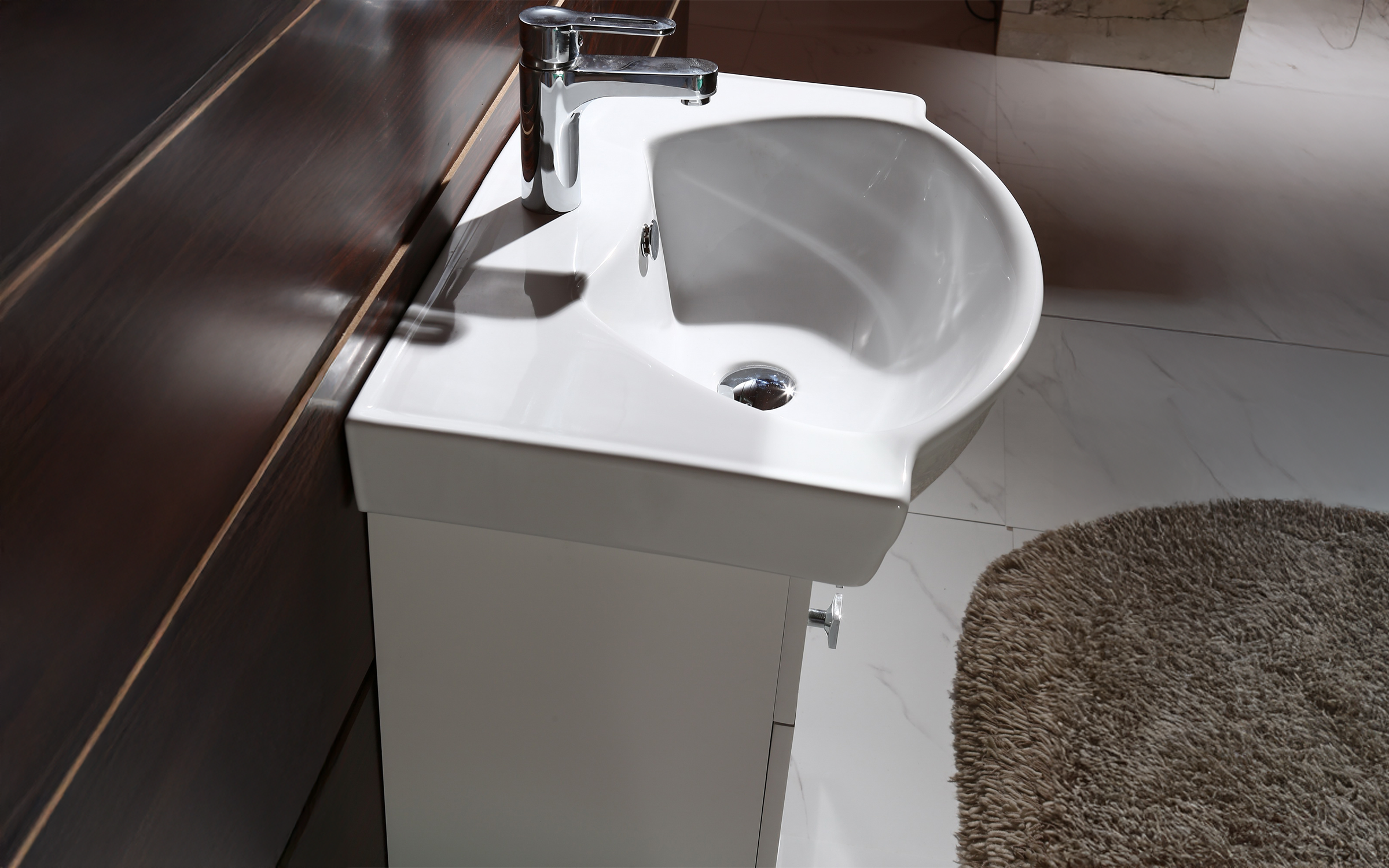 Dulap PVC pentru baie cu chiuveta ICP6080, alb  2