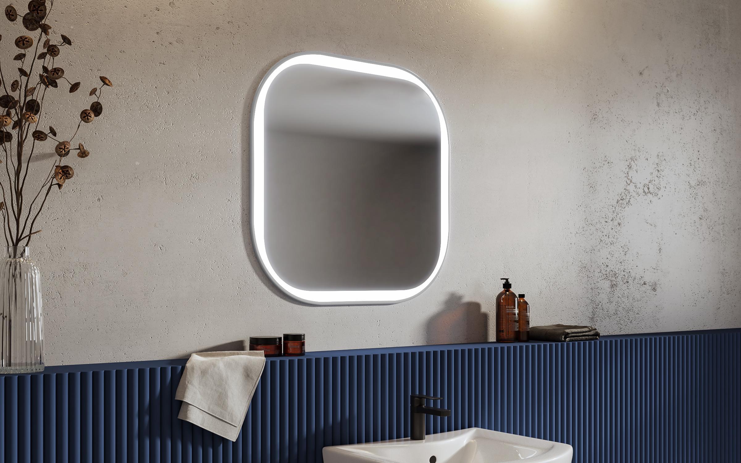 Oglinda pentru baie cu iluminare LED,   1