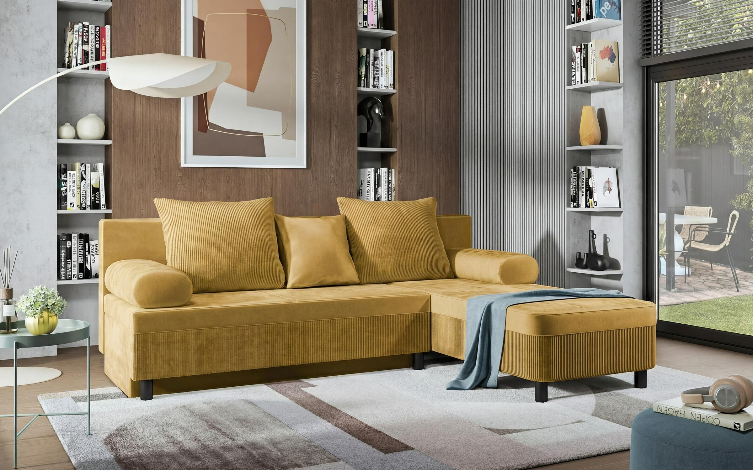 Coltar extensibil Delano, mustar  3