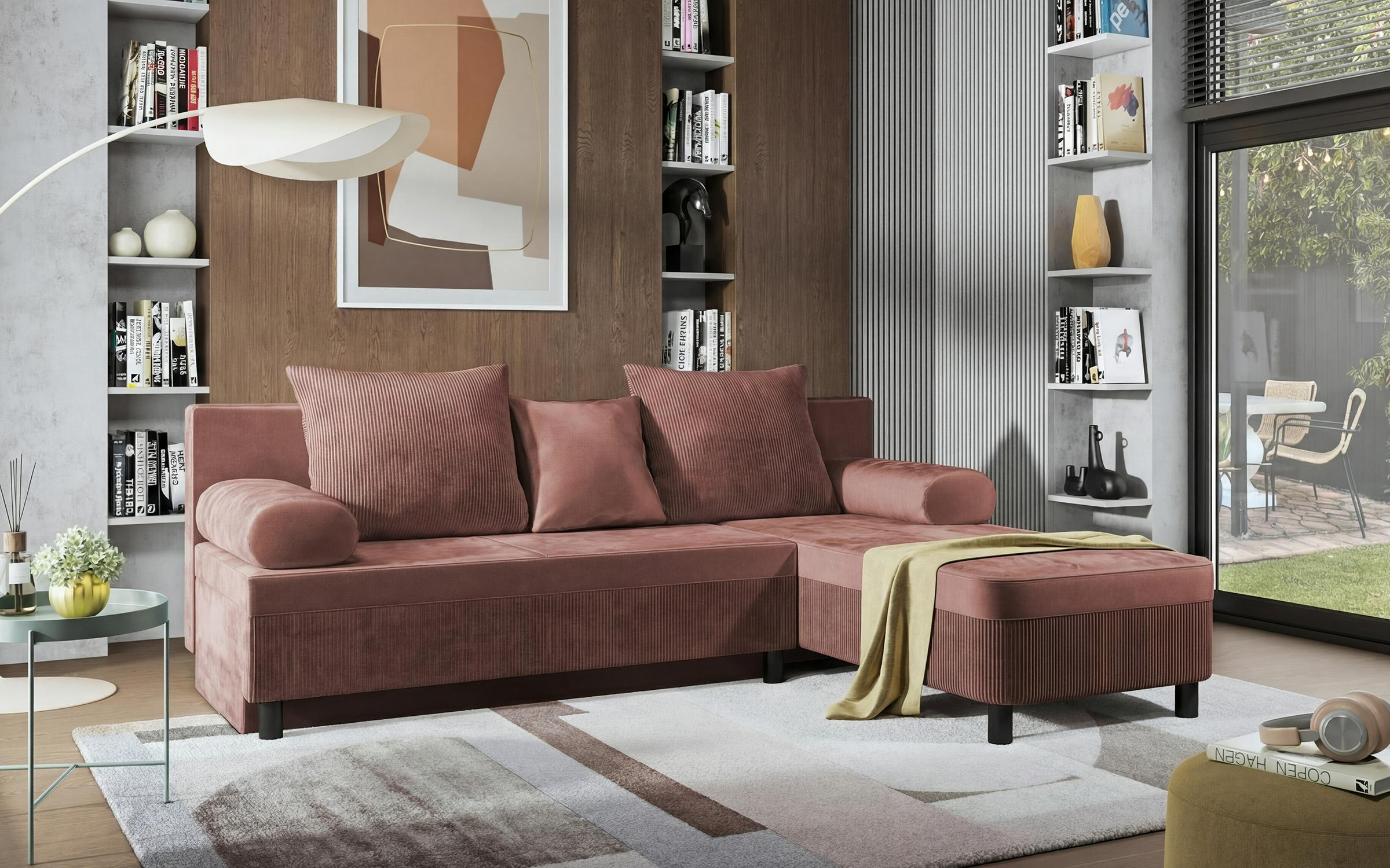 Coltar extensibil Delano, roz  3