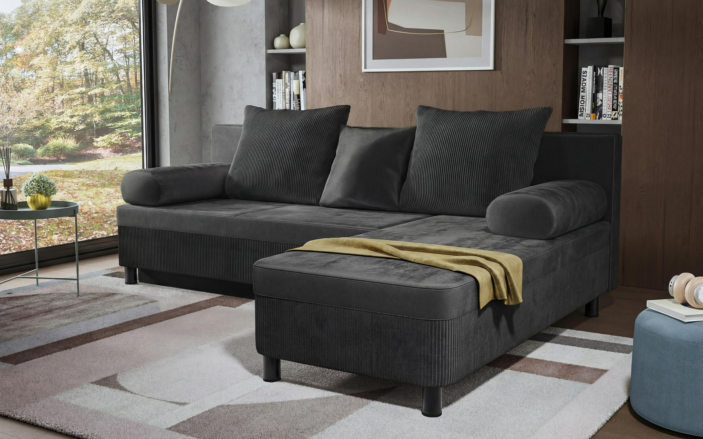 Coltar extensibil Delano, gri inchis  4