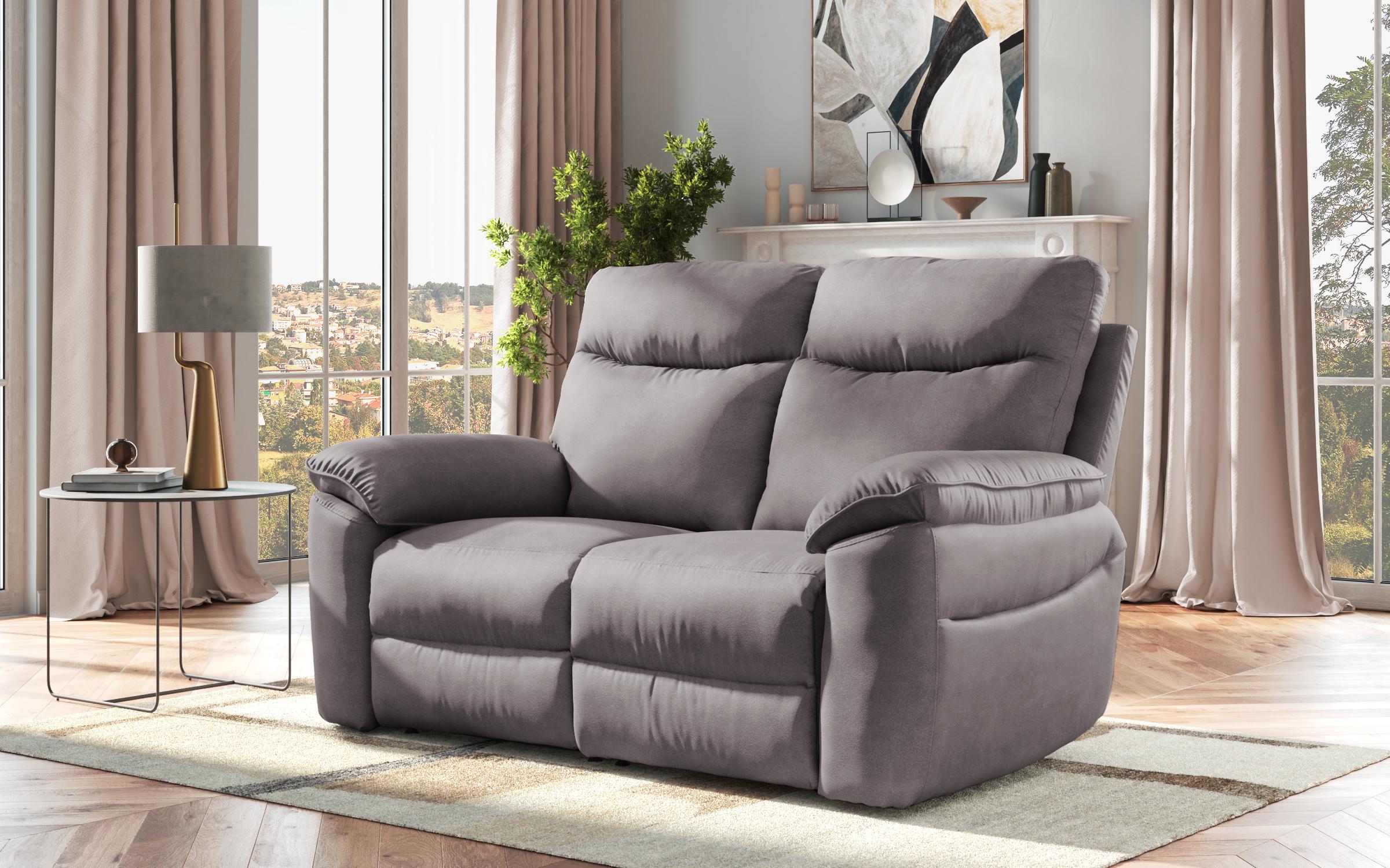Recliner 2 locuri /fara mecanism/ Adesto, gri  7