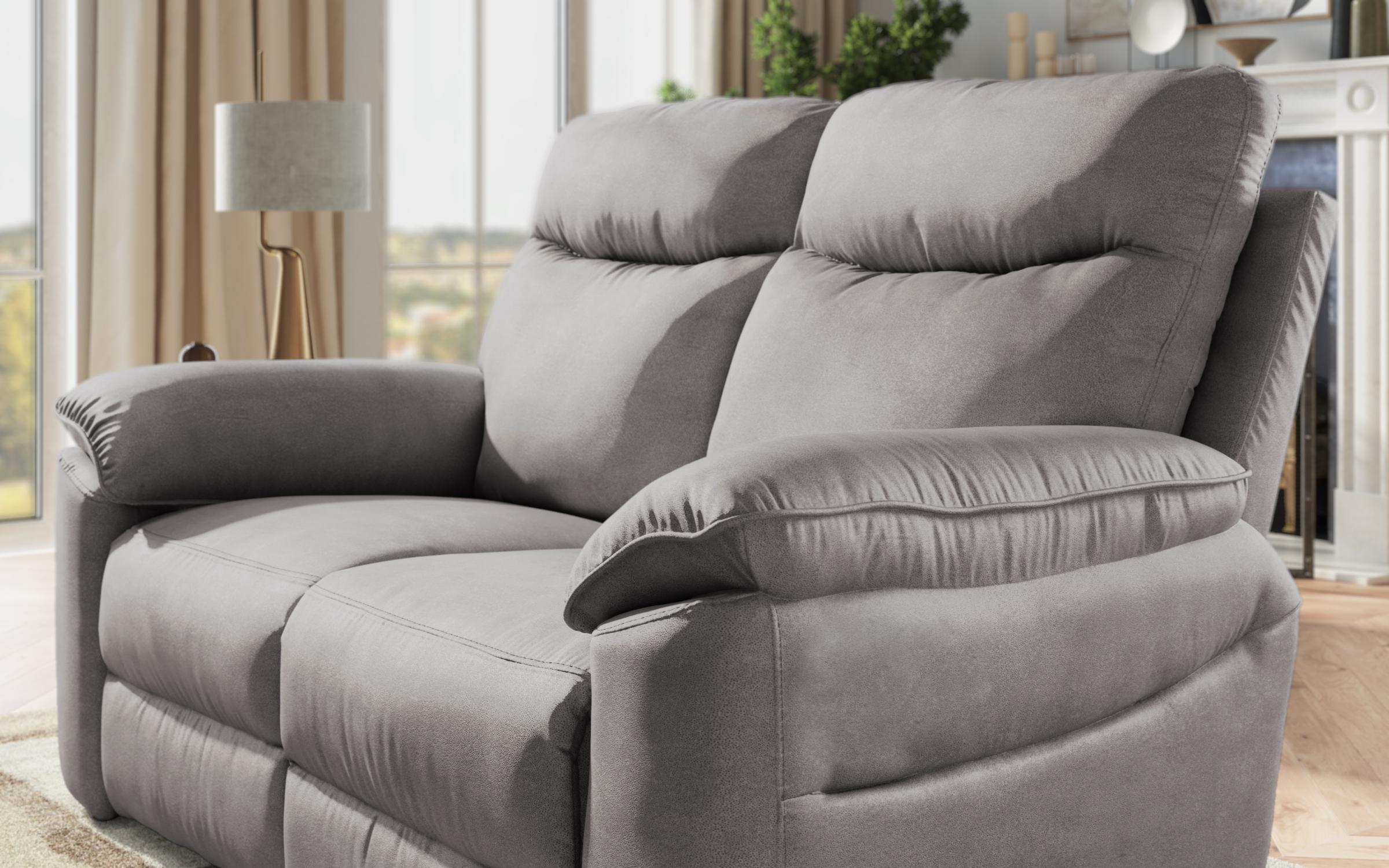 Recliner 2 locuri /fara mecanism/ Adesto, gri  4