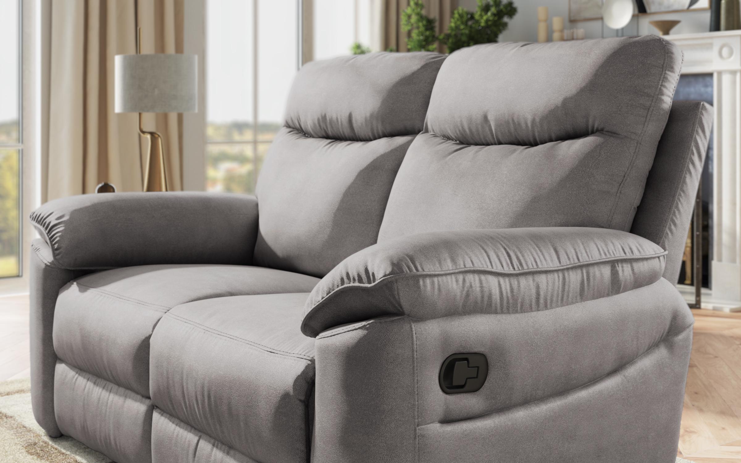 Recliner 2 locuri /mecanism manual/ Adesto, gri  5