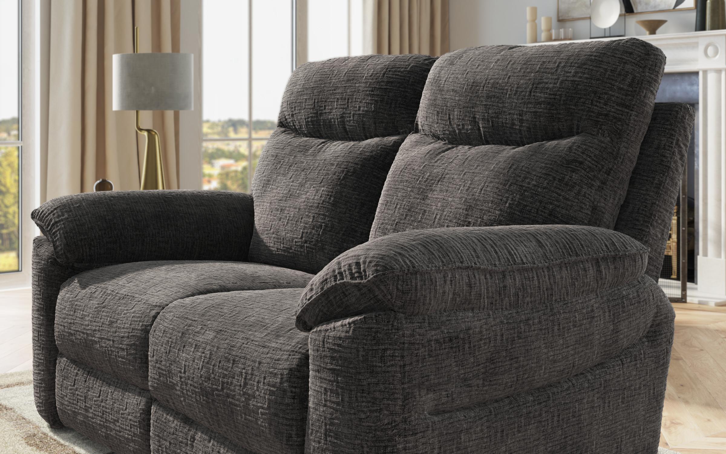 Recliner 2 locuri /fara mecanism/ Adesto, gri inchis  6