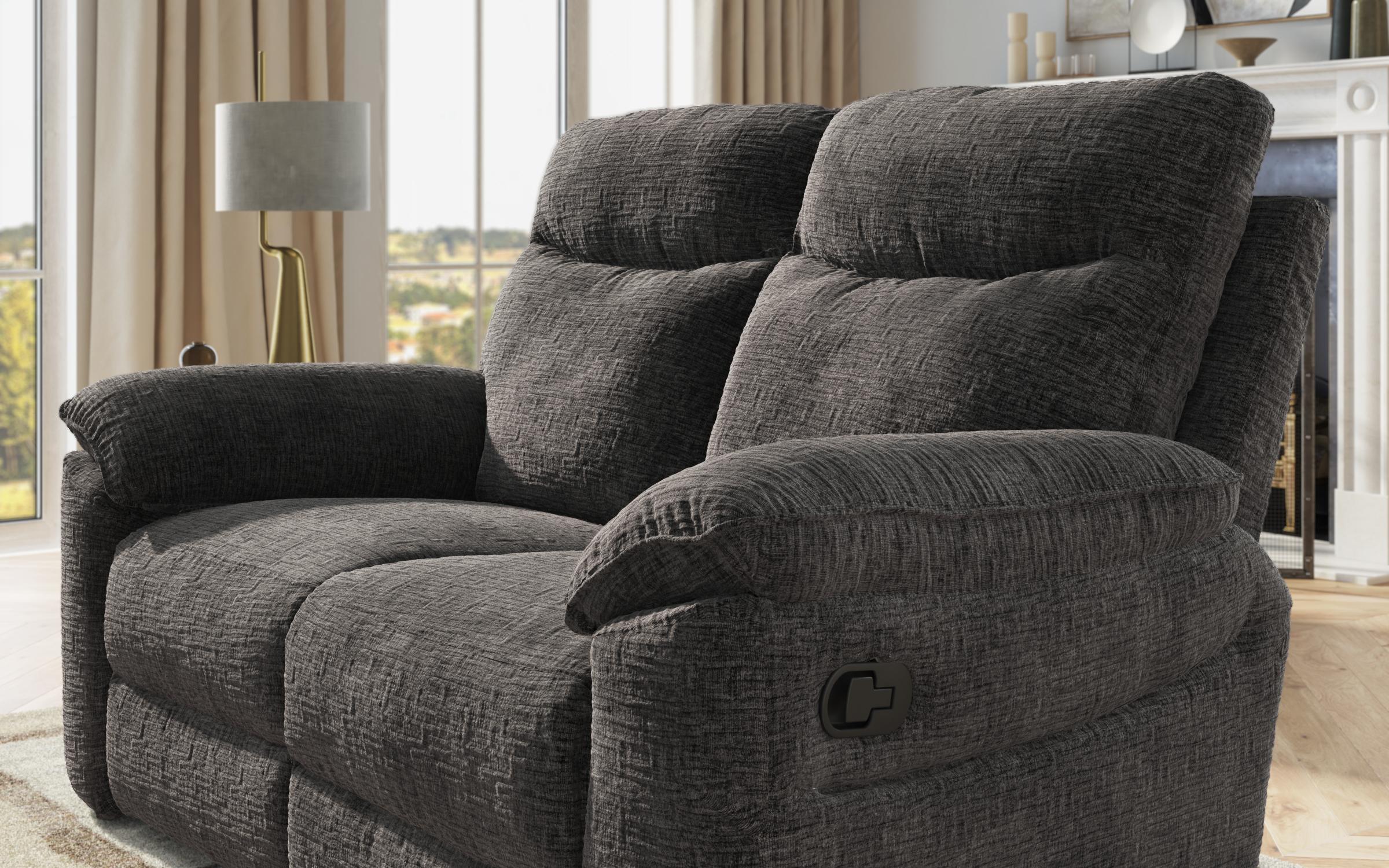 Recliner 2 locuri /mecanism manual/ Adesto, gri inchis  4