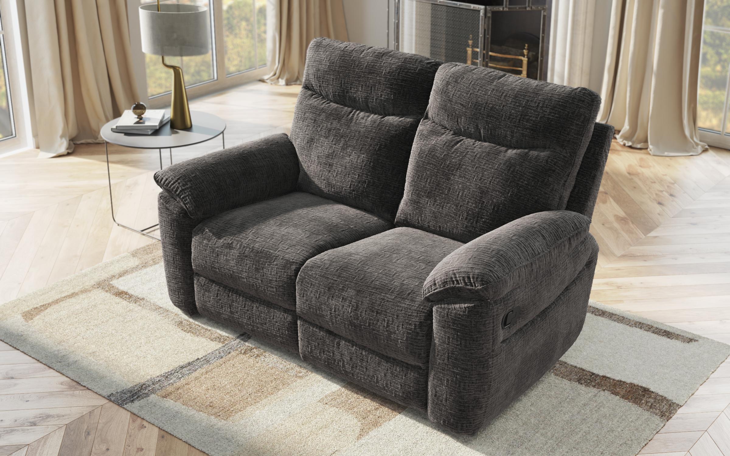 Recliner 2 locuri /mecanism manual/ Adesto, gri inchis  5