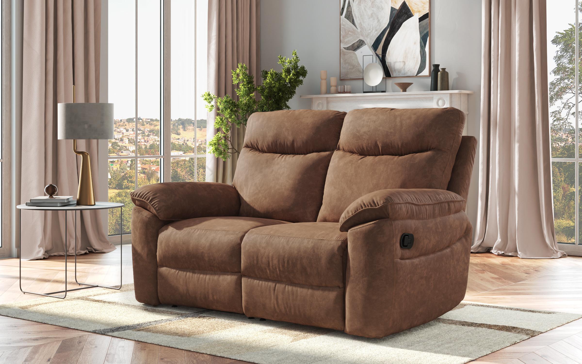 Recliner 2 locuri /mecanism manual/ Adesto, maro  9