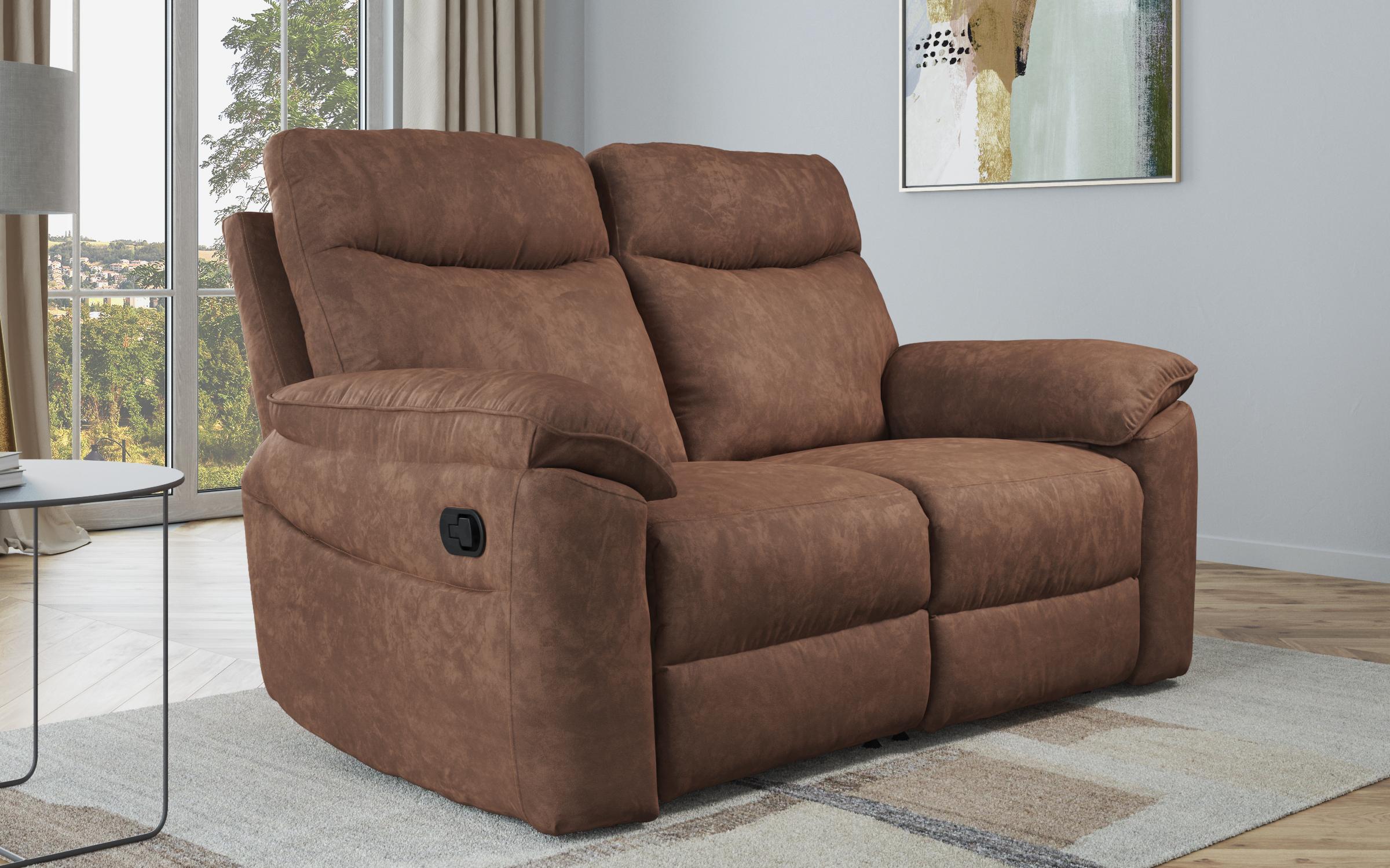Recliner 2 locuri /mecanism manual/ Adesto, maro  3