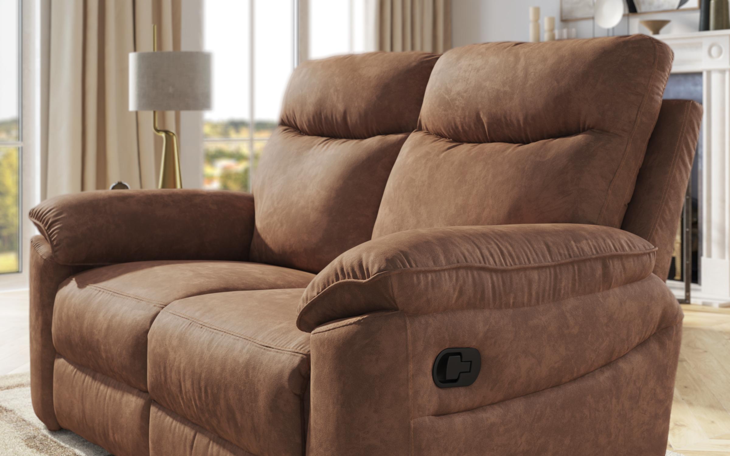 Recliner 2 locuri /mecanism manual/ Adesto, maro  5