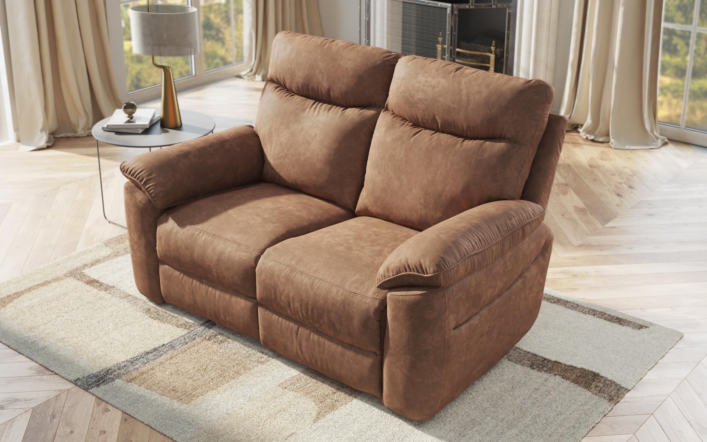 Recliner 2 locuri /fara mecanism/ Adesto, maro  5