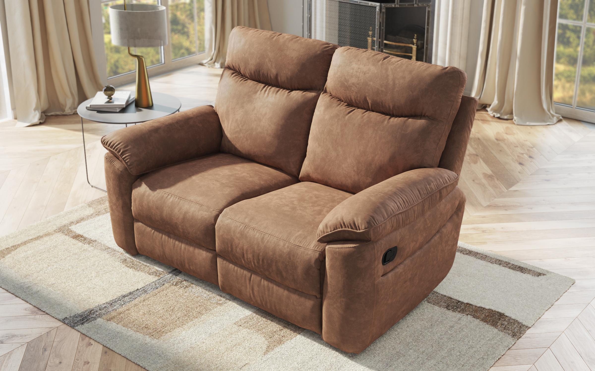 Recliner 2 locuri /mecanism manual/ Adesto, maro  6