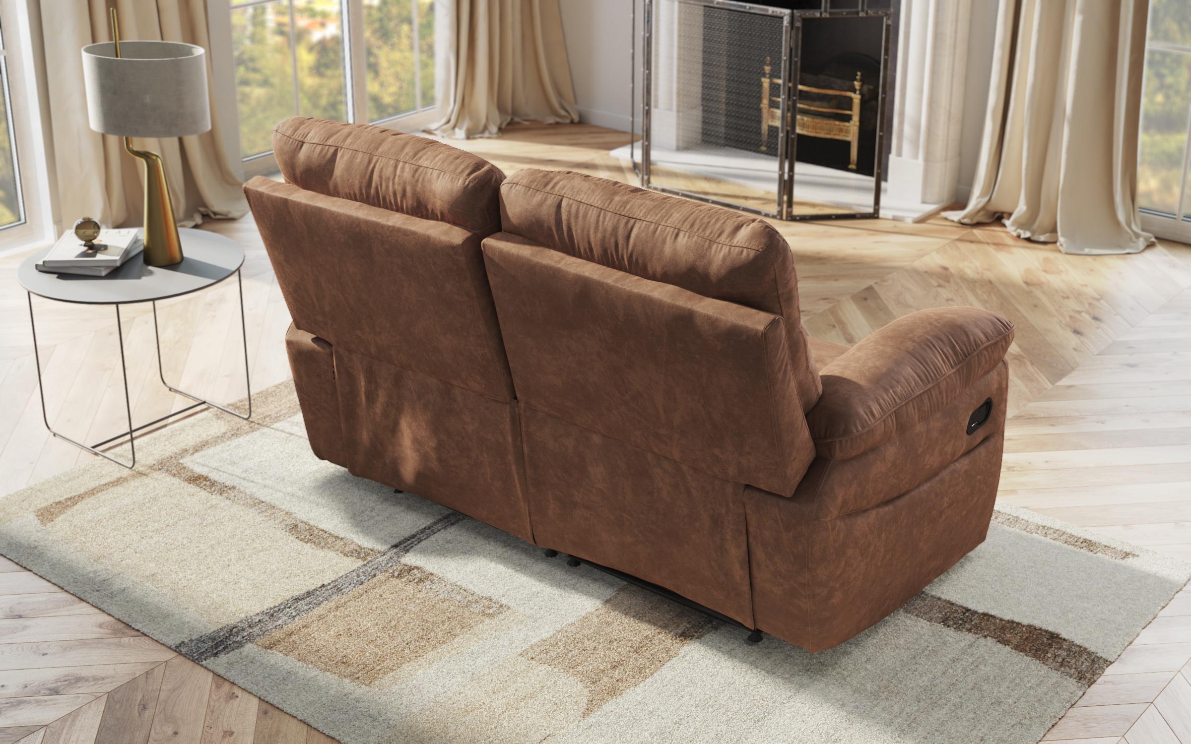 Recliner 2 locuri /mecanism manual/ Adesto, maro  7