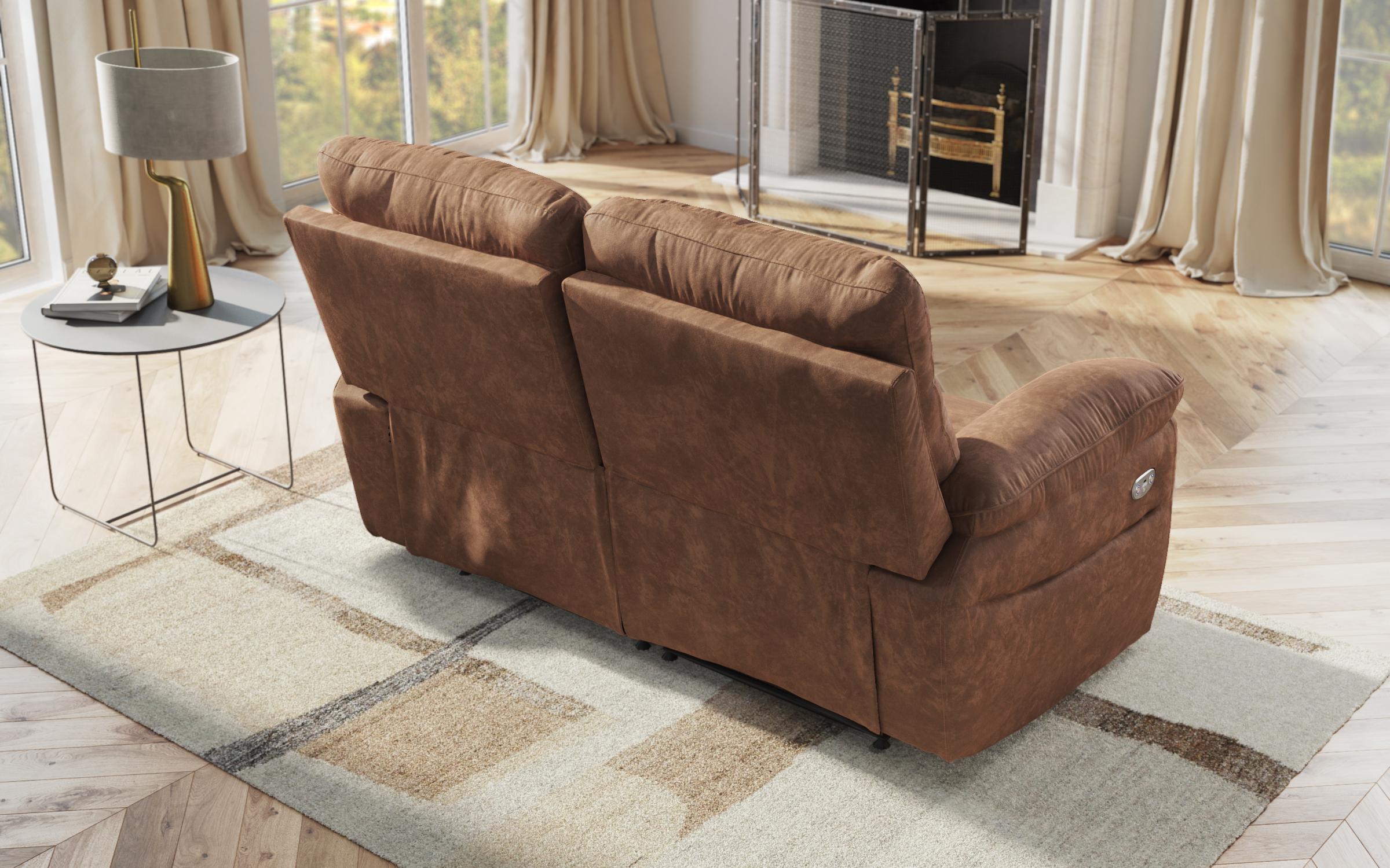Recliner 2 locuri /mecanism electric/ Adesto, maro  6