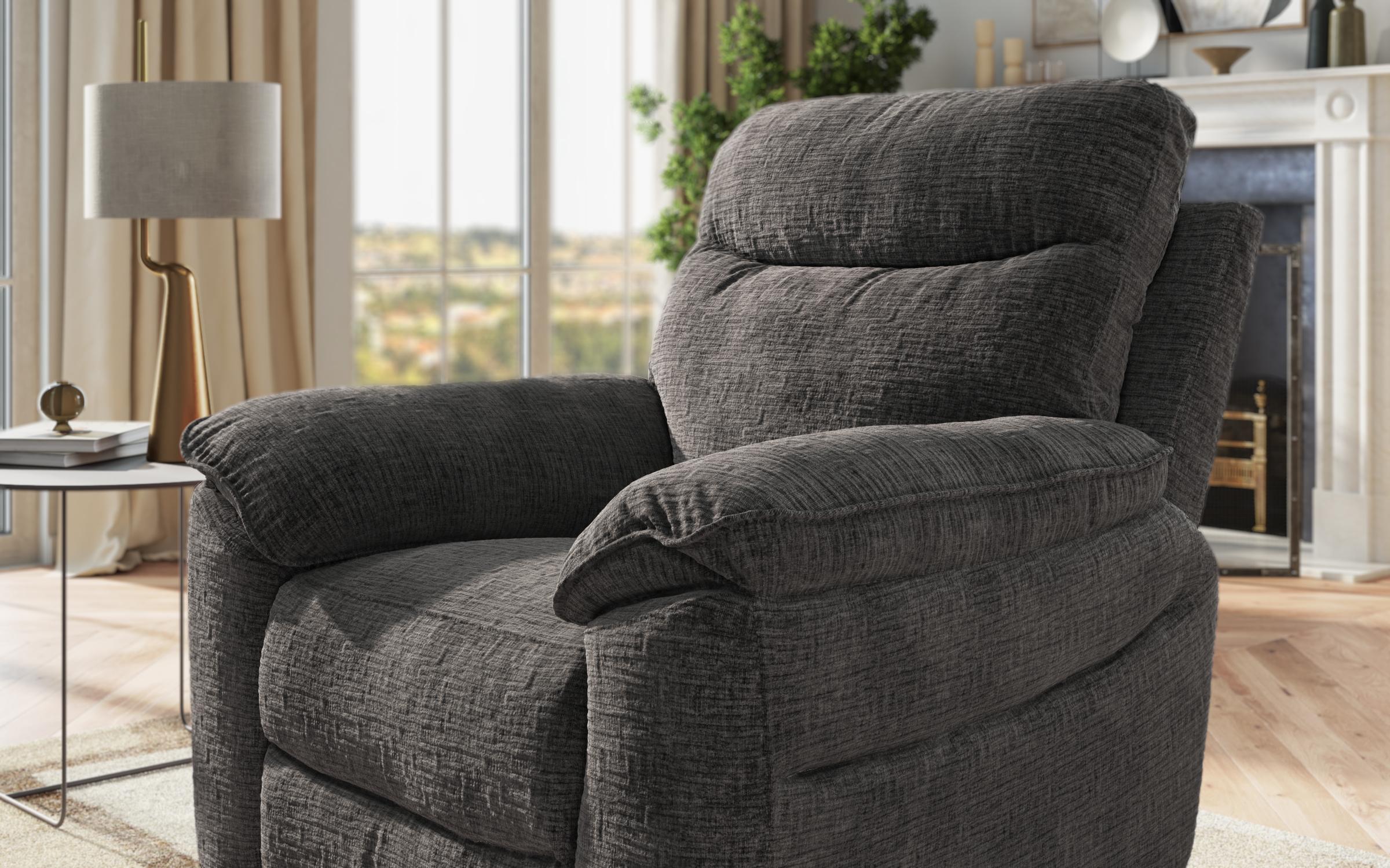 Recliner /fara mecanism/ Adesto, gri inchis  3