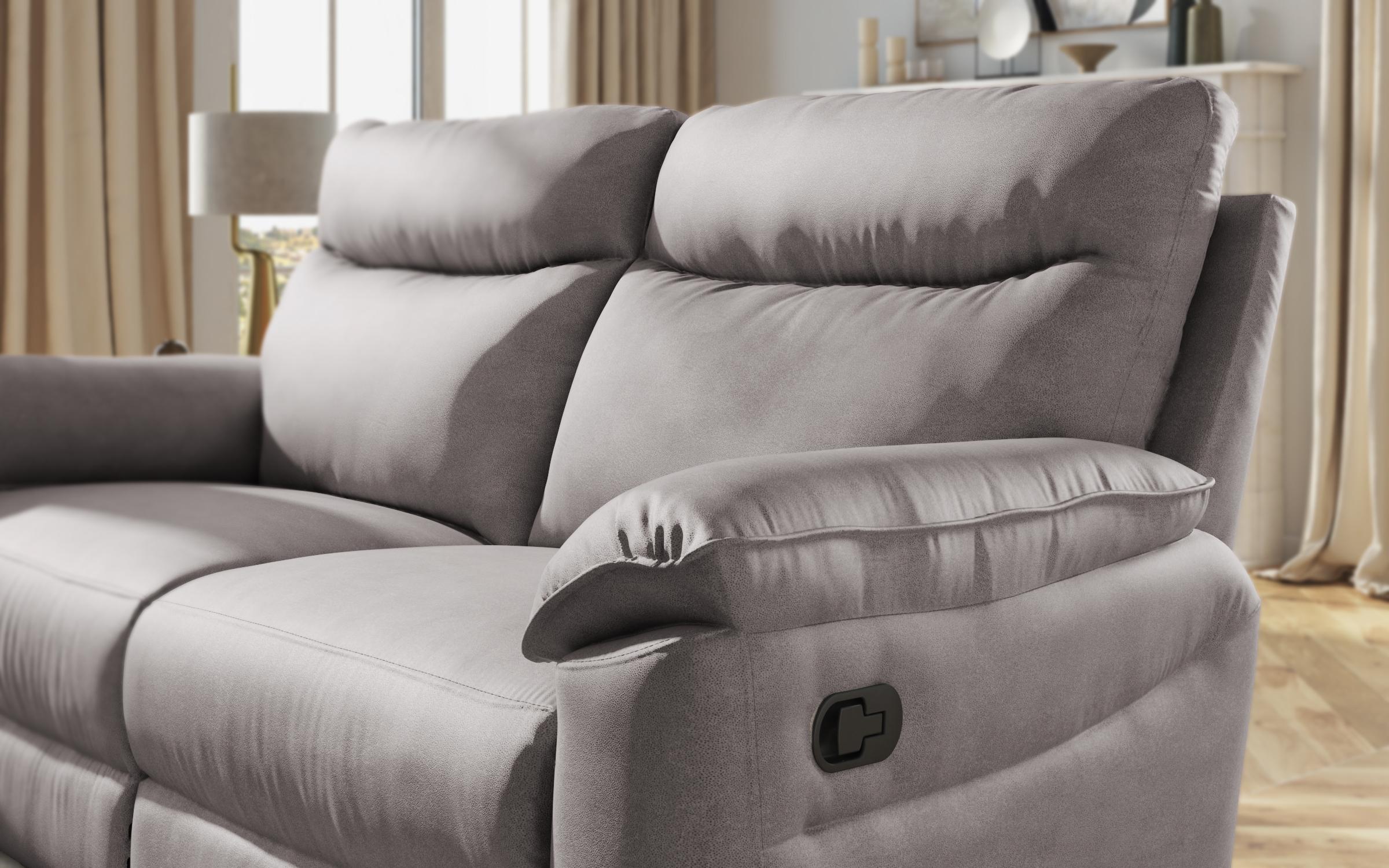 Recliner 3 locuri /mecanism manual/ Adesto, gri  5