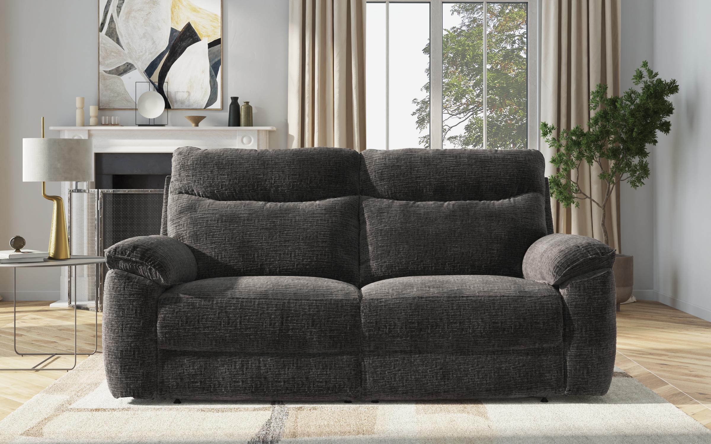 Recliner 3 locuri /fara mecanism/ Adesto, gri inchis  7