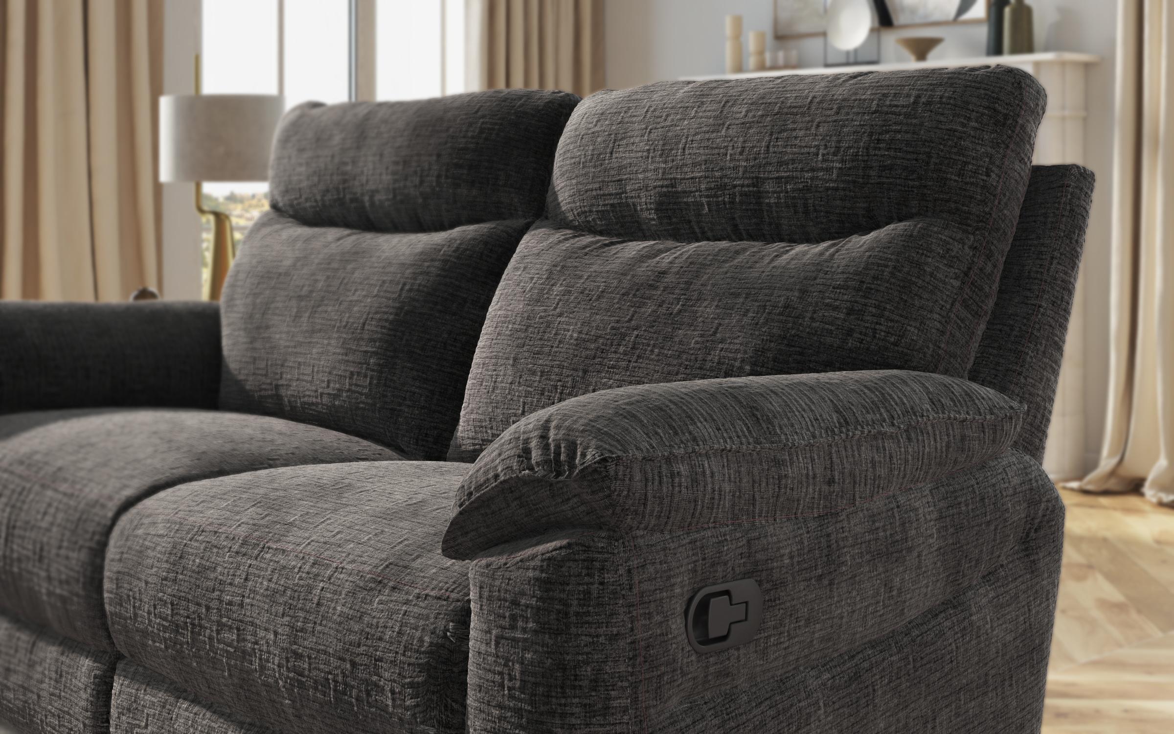 Recliner 3 locuri /mecanism manual/ Adesto, gri inchis  4