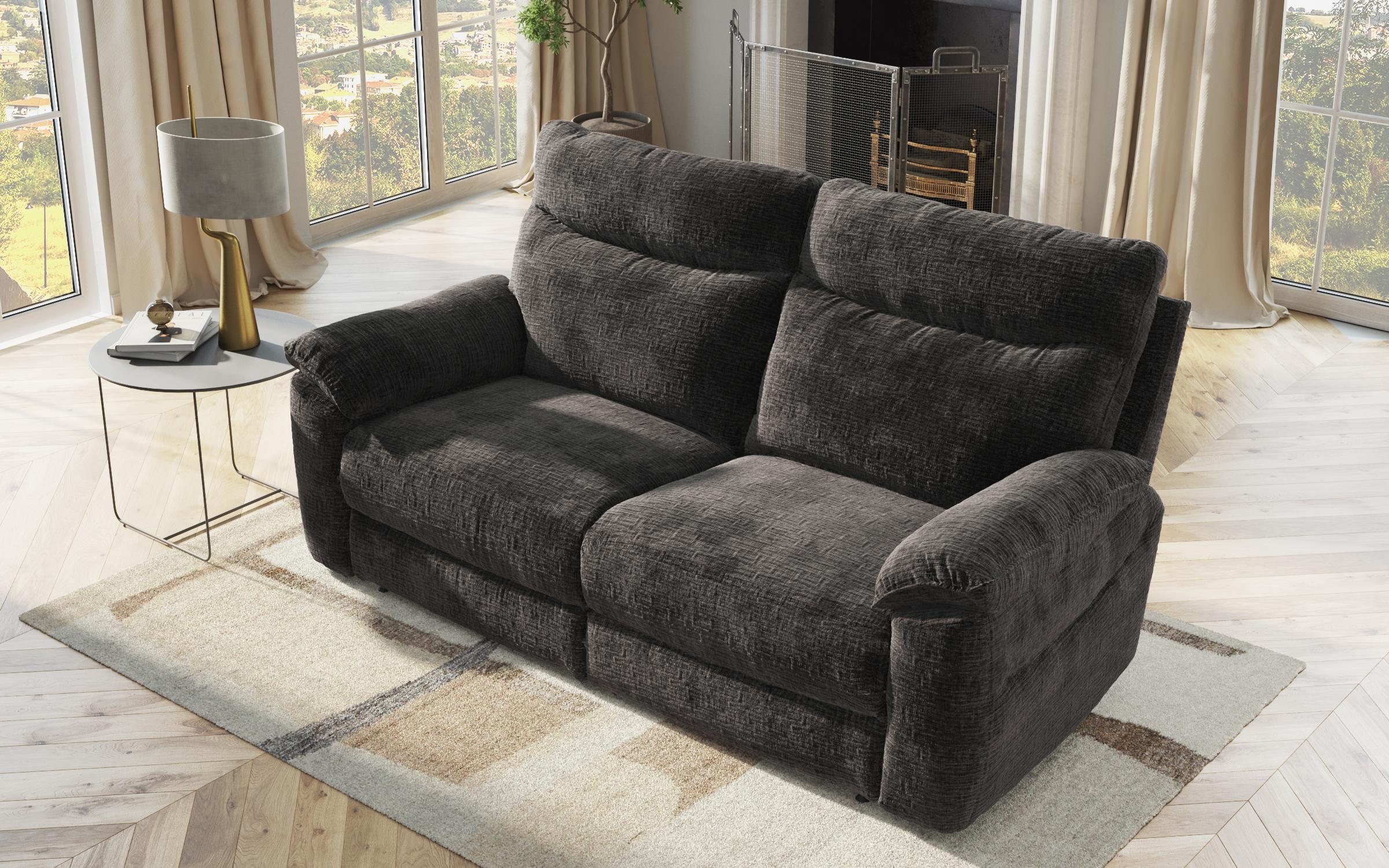 Recliner 3 locuri /fara mecanism/ Adesto, gri inchis  5