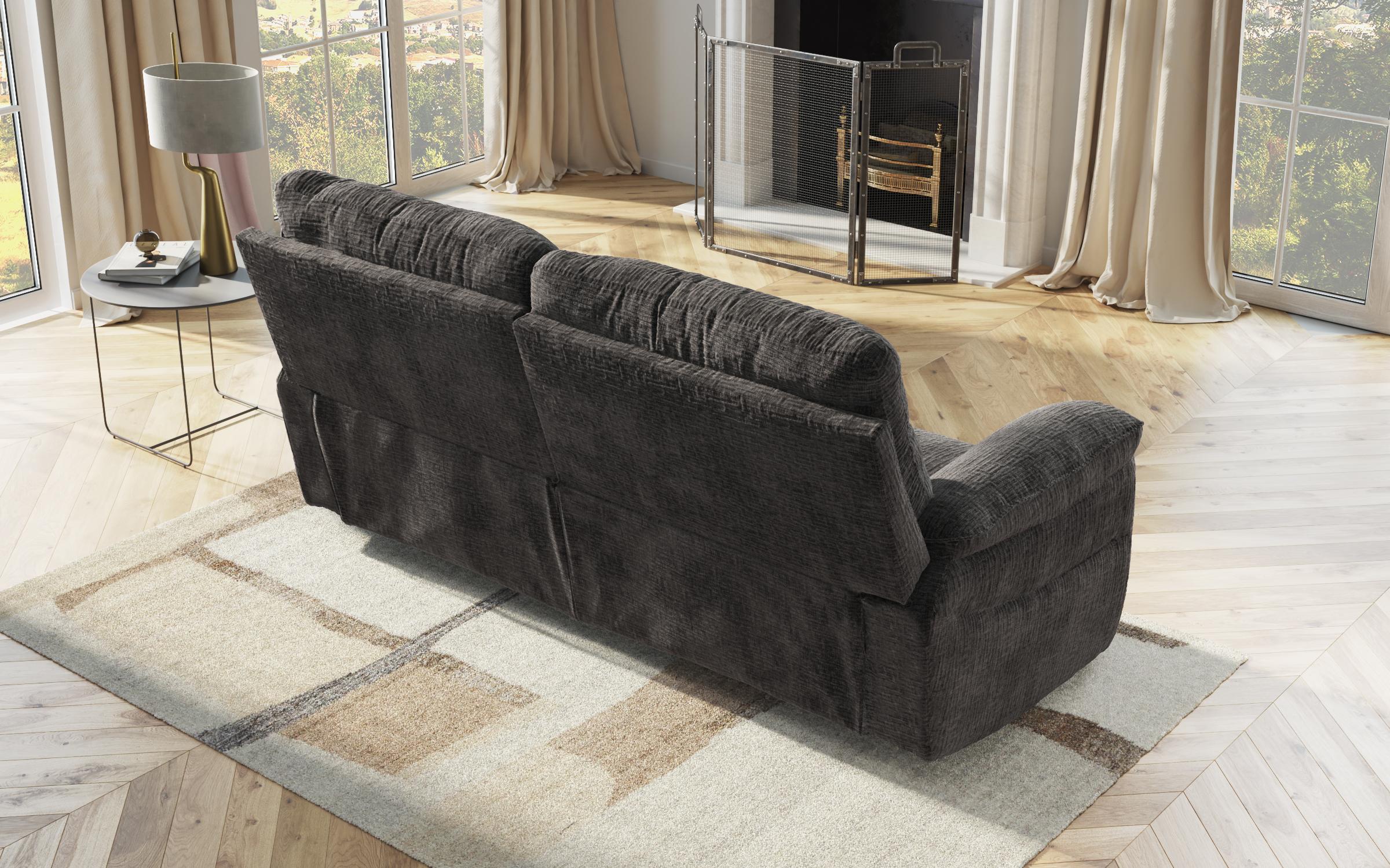 Recliner 3 locuri /fara mecanism/ Adesto, gri inchis  6