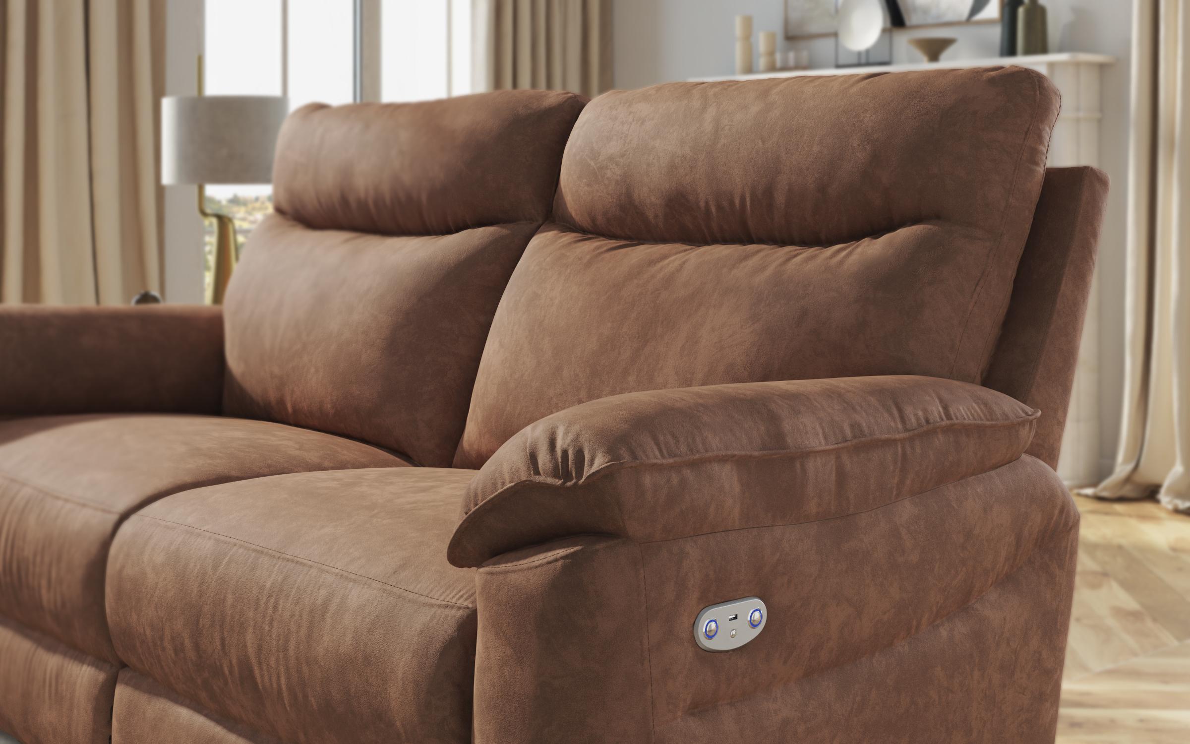 Recliner 3 locuri /mecanism electric/ Adesto, maro  4