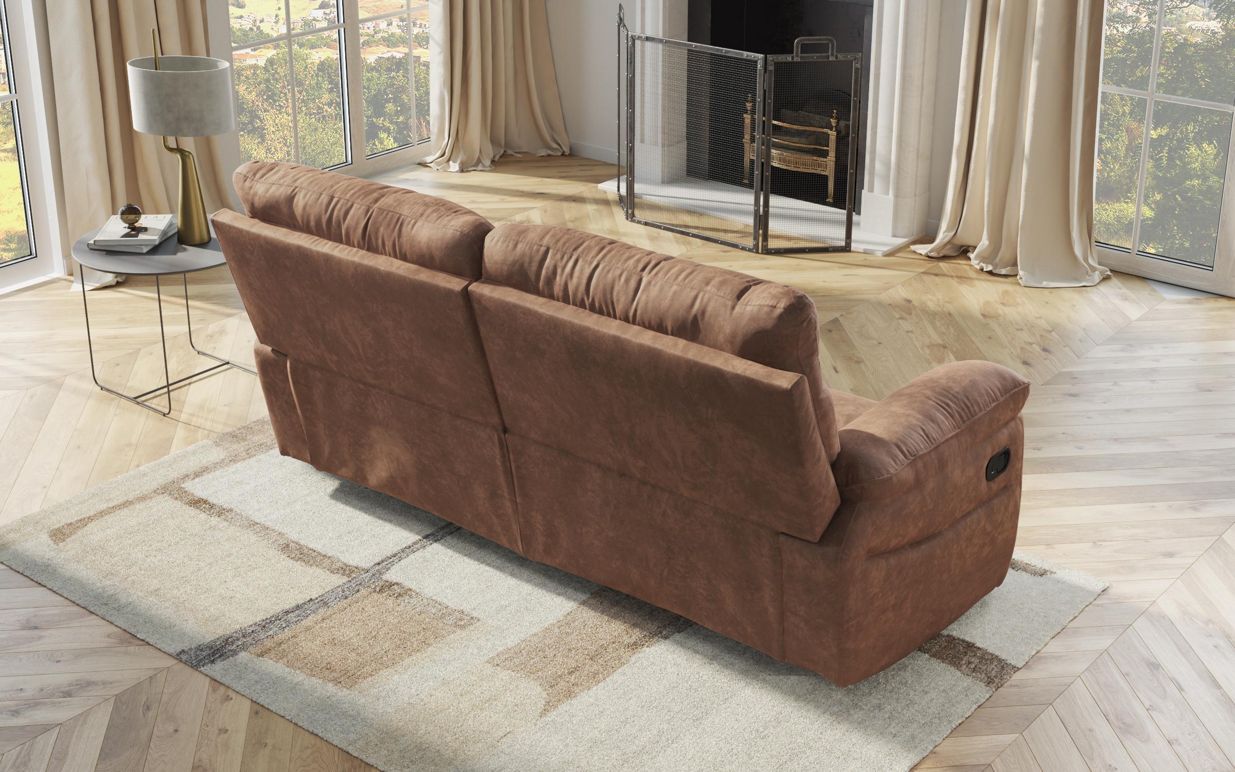 Recliner 3 locuri /mecanism manual/ Adesto, maro  6