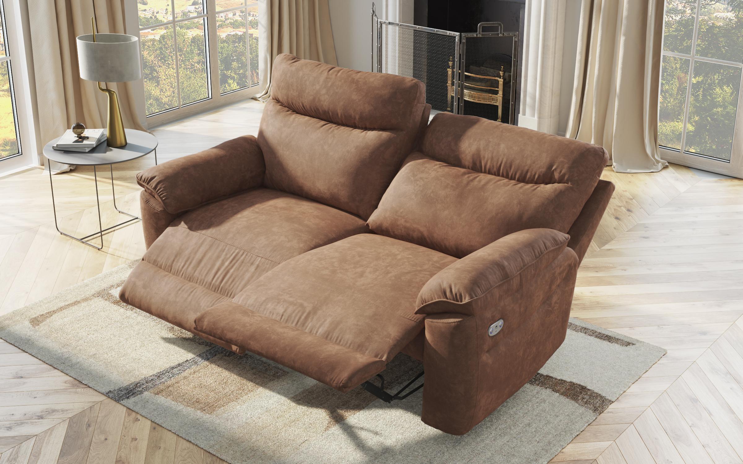 Recliner 3 locuri /mecanism electric/ Adesto, maro  7