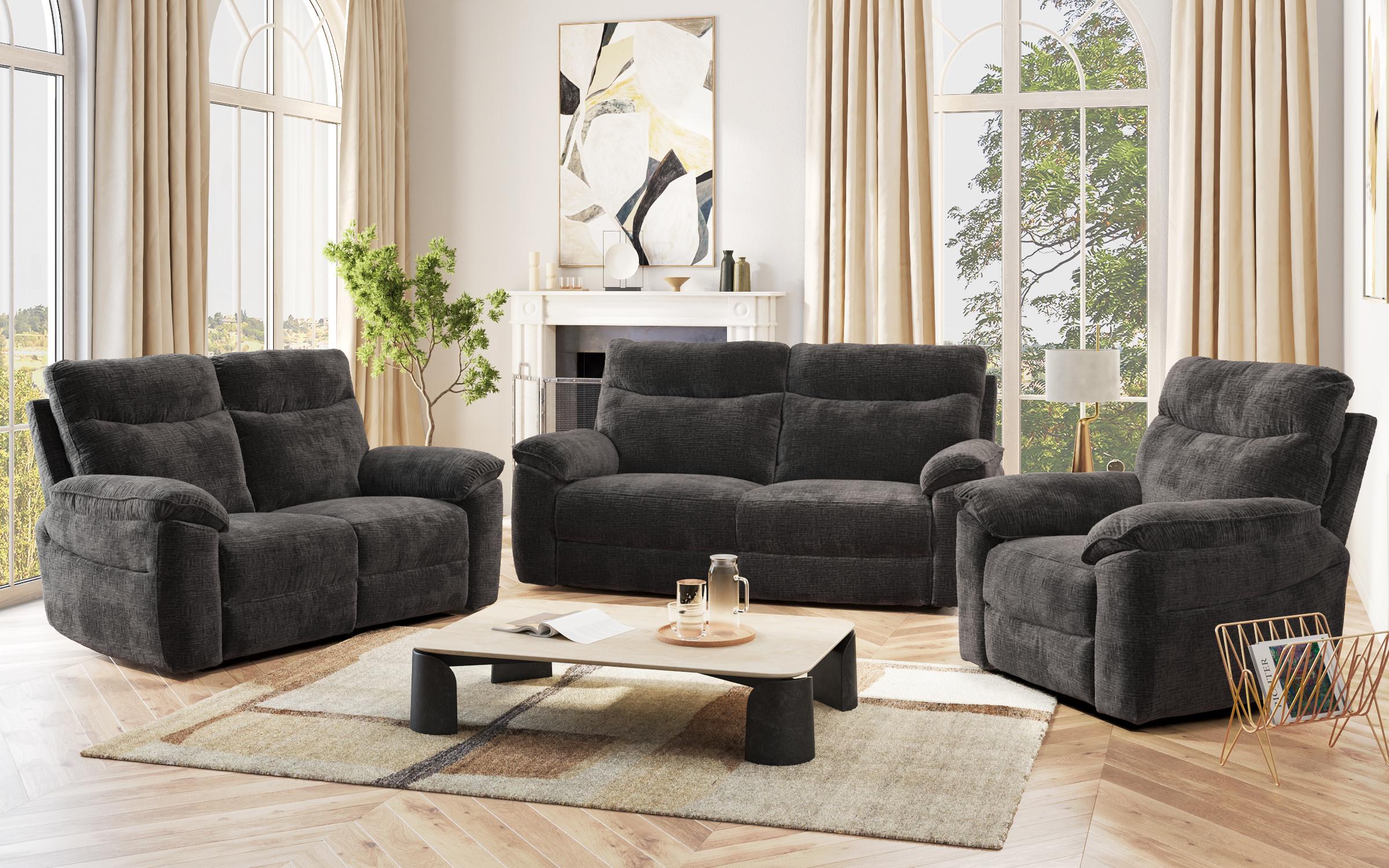 Recliner /fara mecanism/ Adesto, gri inchis  2