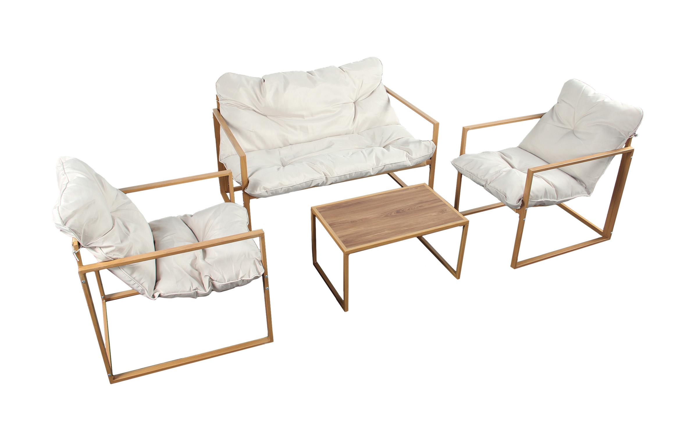 Set masa + scaune Monter, natural  3