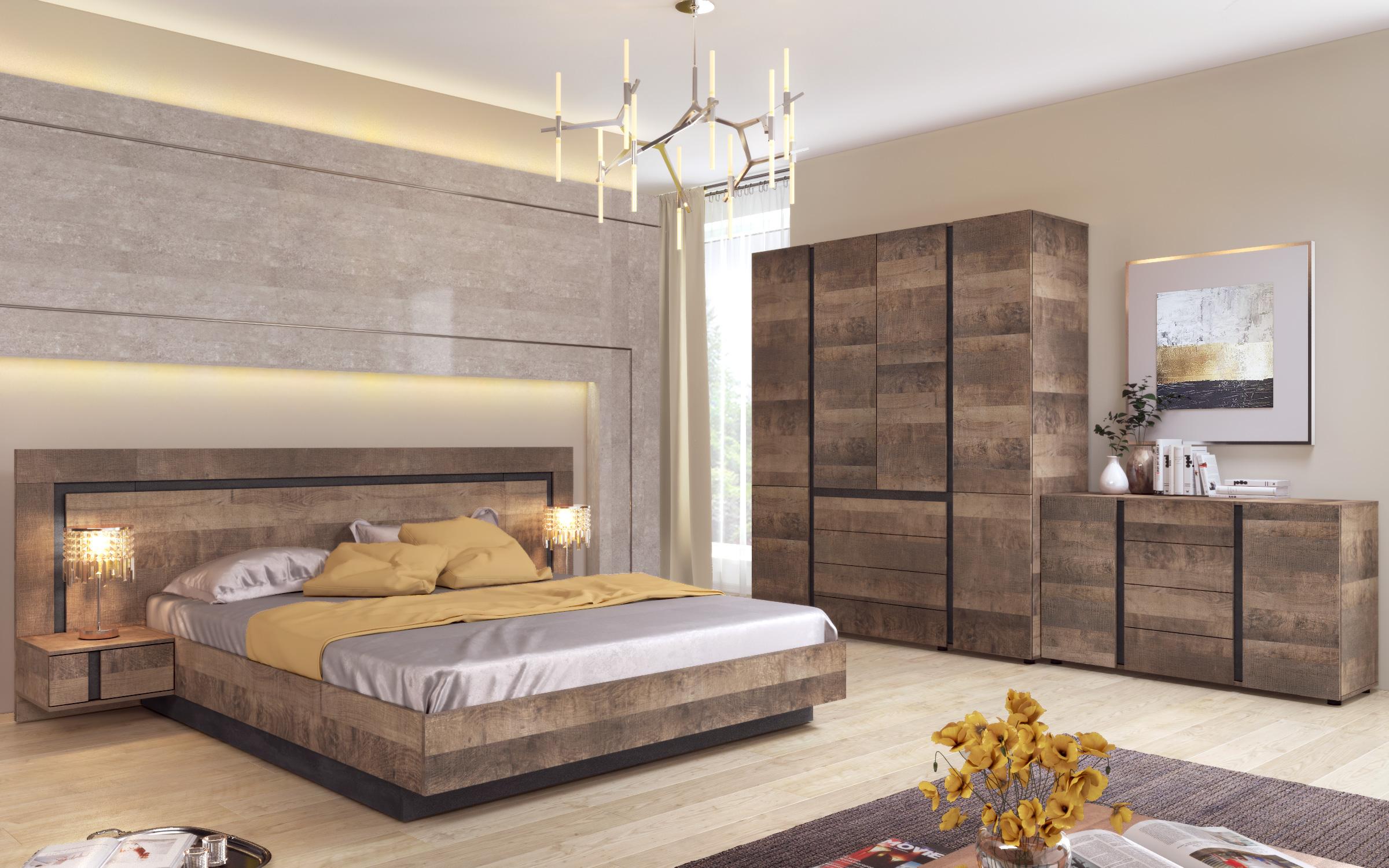 Comoda Omonia L, stejar colonial + Magma  3