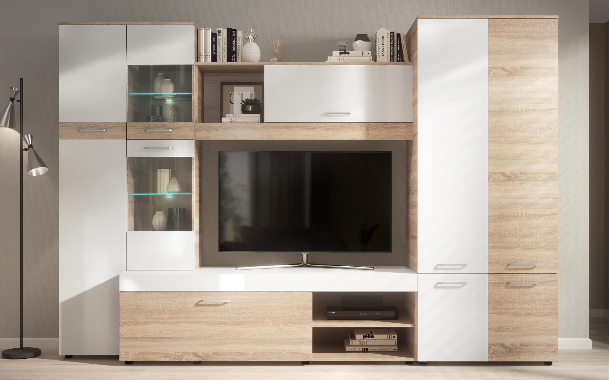 Biblioteca + iluminare LED Kapri | Vellea Home
