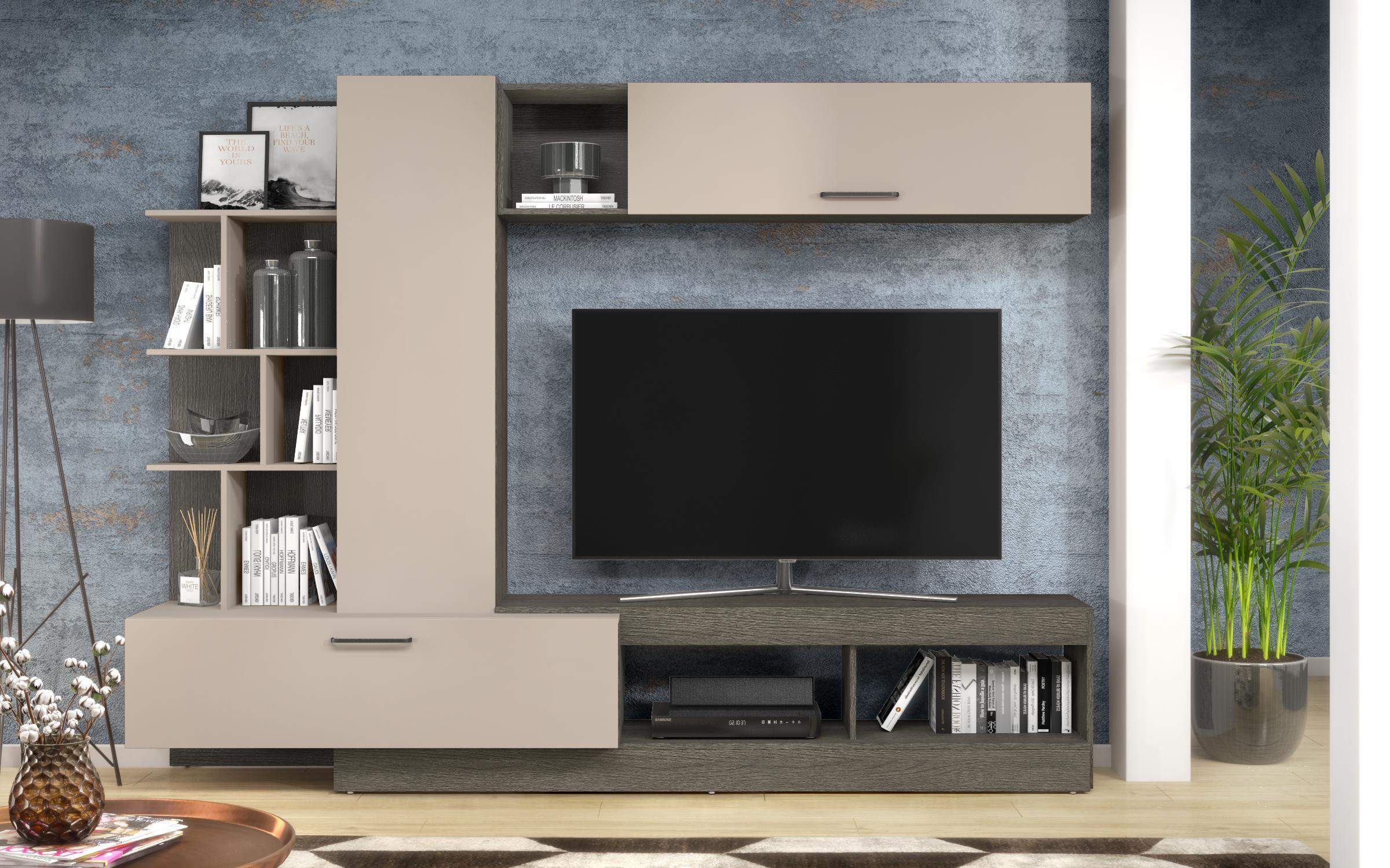 Biblioteca Shantal, casmir + stejar antracit  3