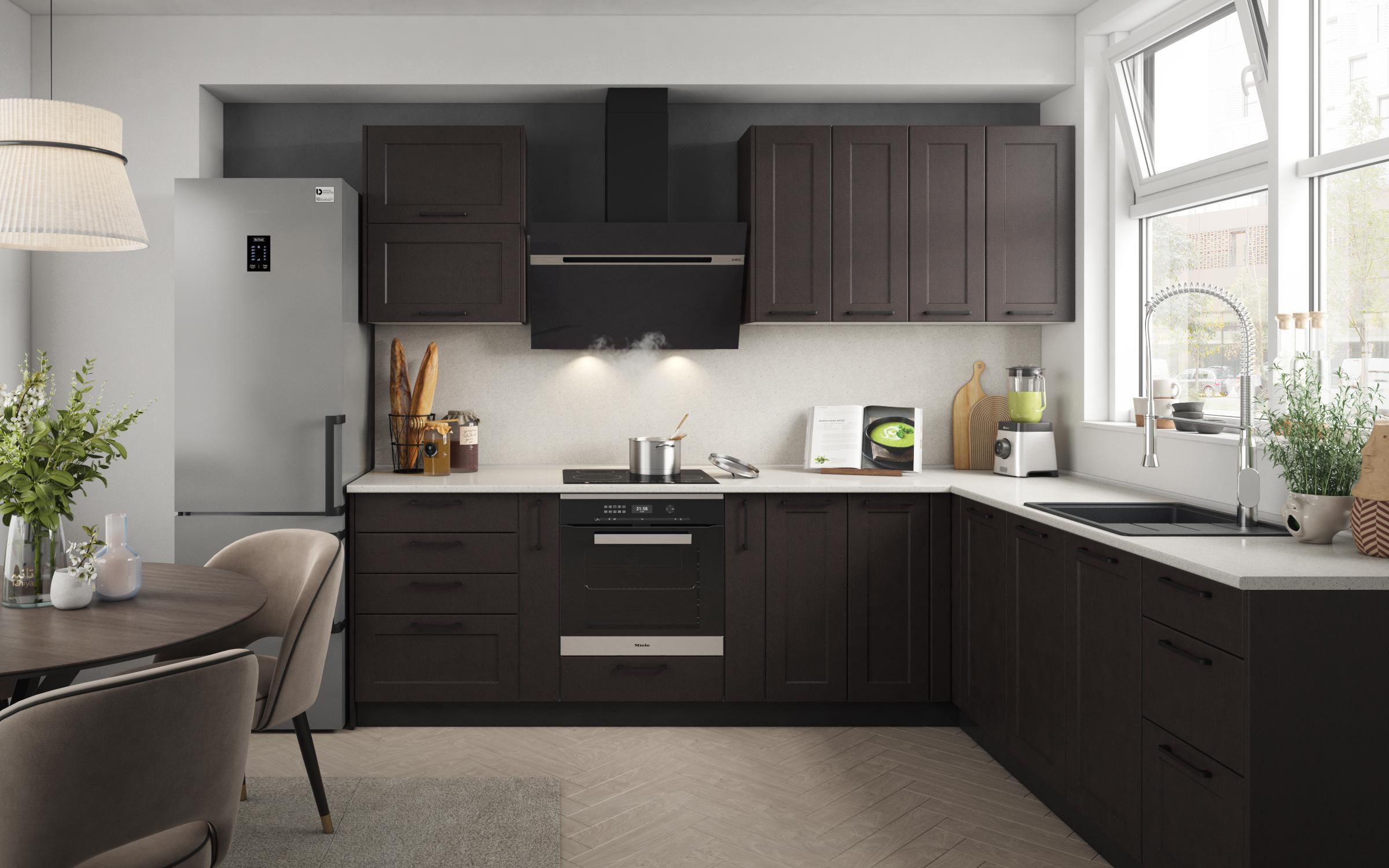 Usa pentru masina de spalat vase Sena 48, stejar espresso  2