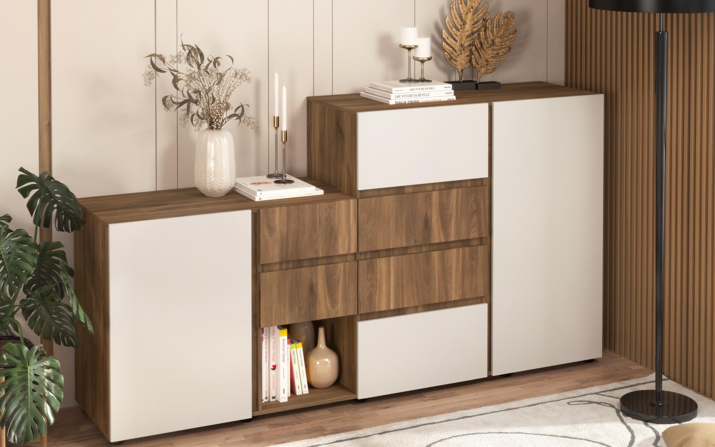 Comoda Neit L, stejar coniac + casmir  5