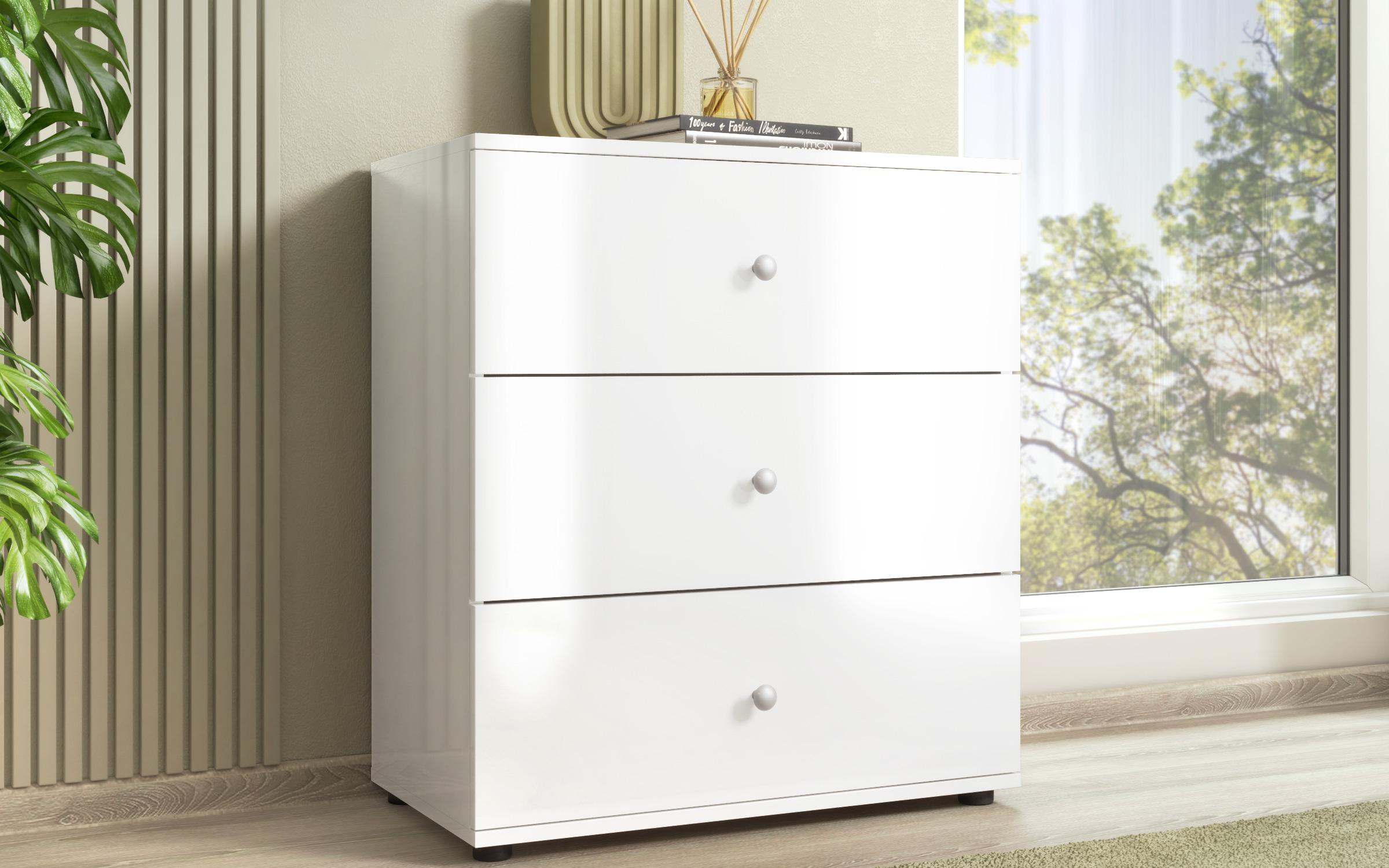 Comoda Discount, alb  1