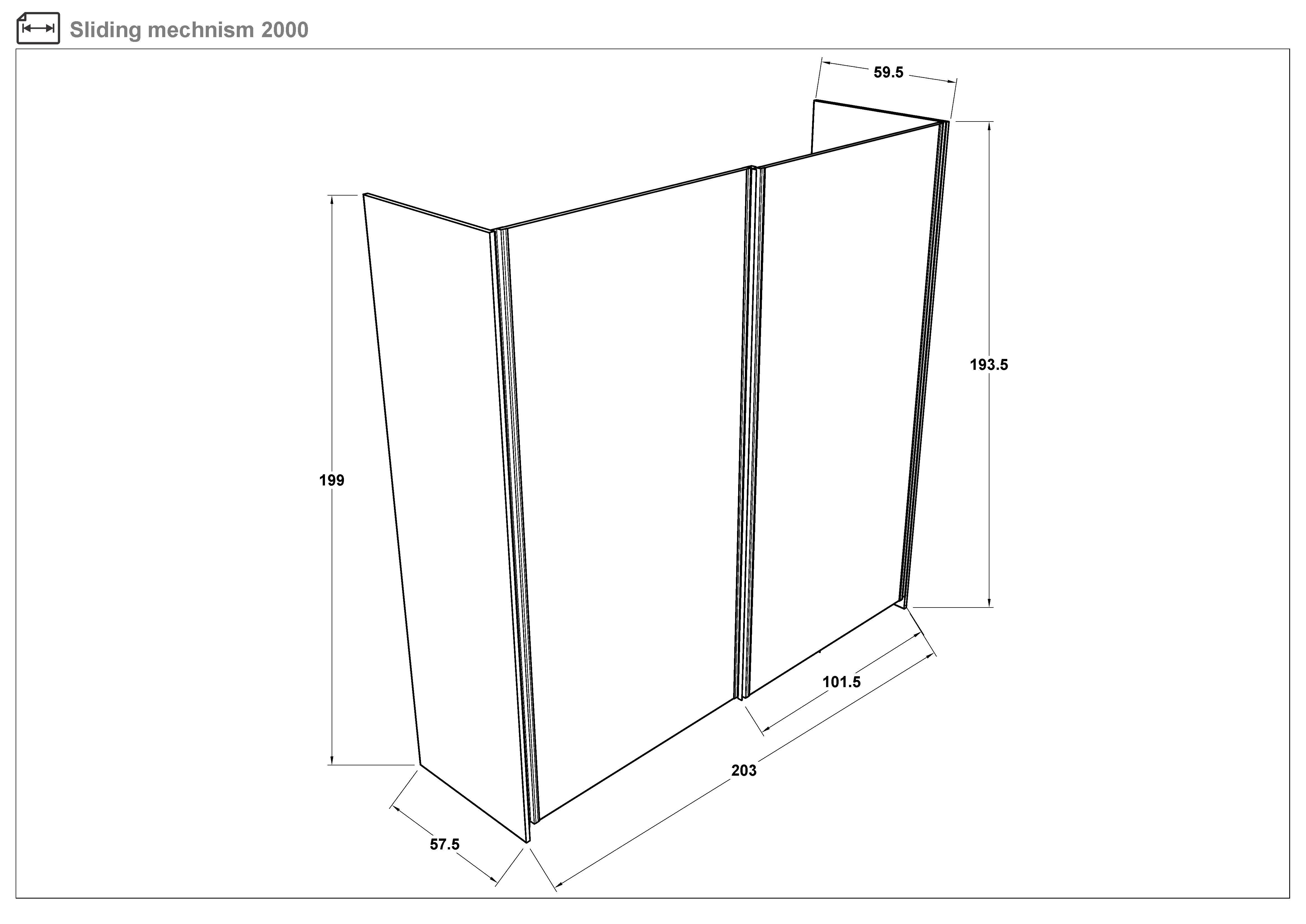 STORE SOL  Dulap modular cu usi glisante 200 сm Soho Slide 200 | Vellea Home