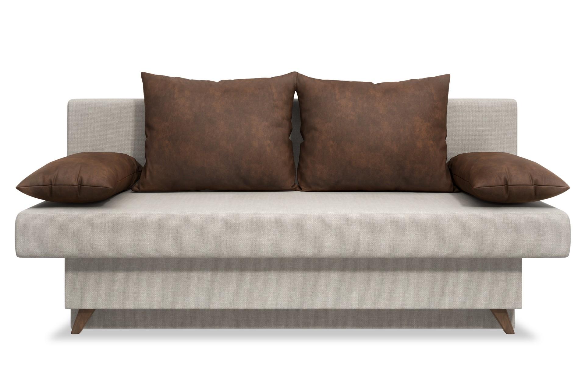 Canapea extensibila Garson, ivory + maro  4